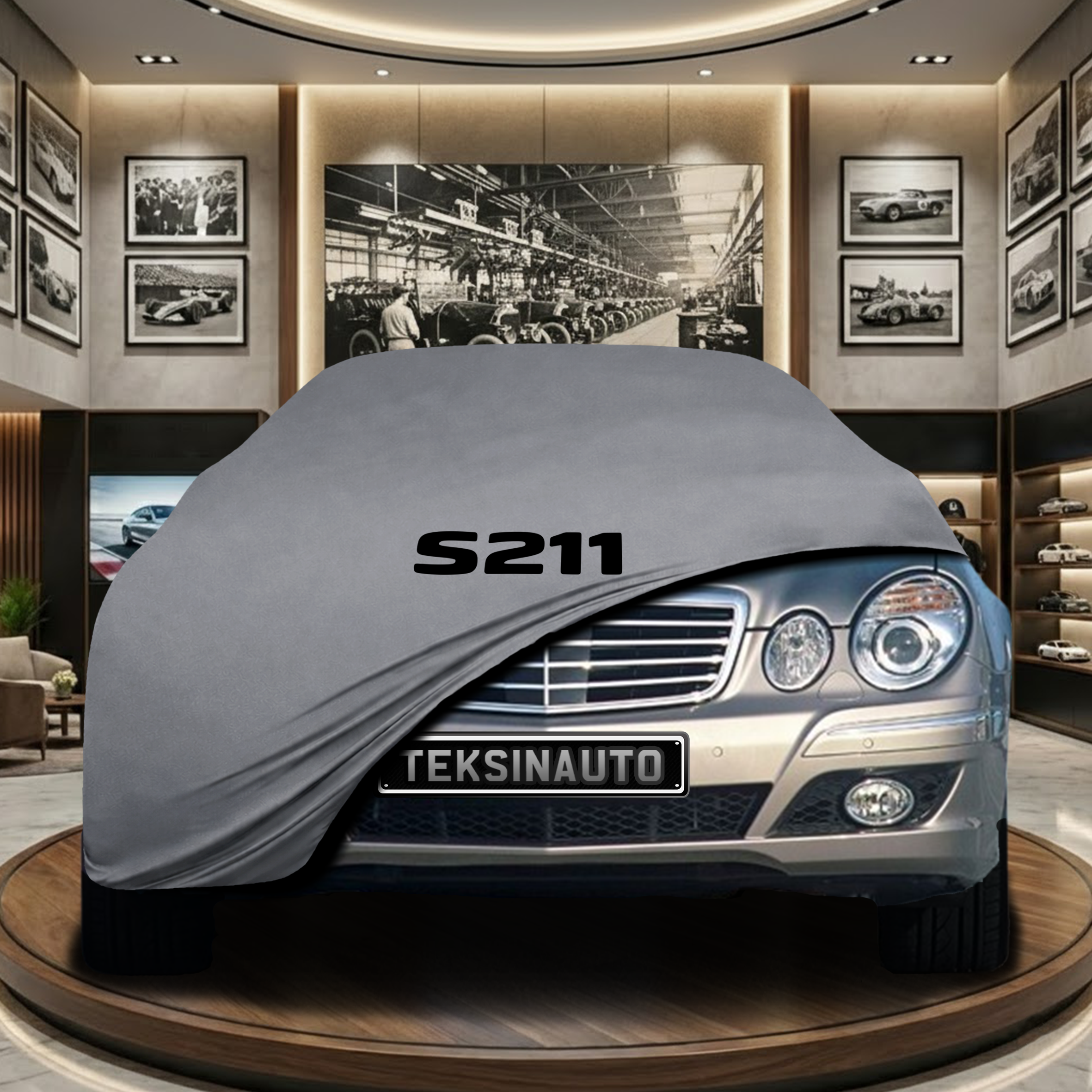 Mercedes Benz E T-Model S211 Indoor Car Cover Custom Fit, Black, Gray, Blue, Red Color