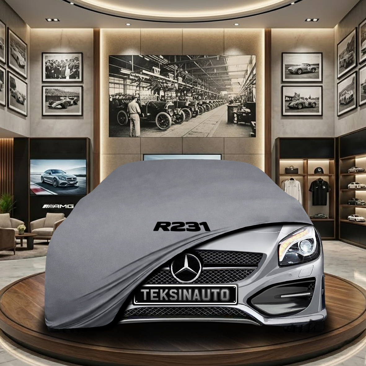 MERCEDES SL R231 2012-2020 Indoor Car Cover Custom Fit, Black, Gray, Blue, Red Color