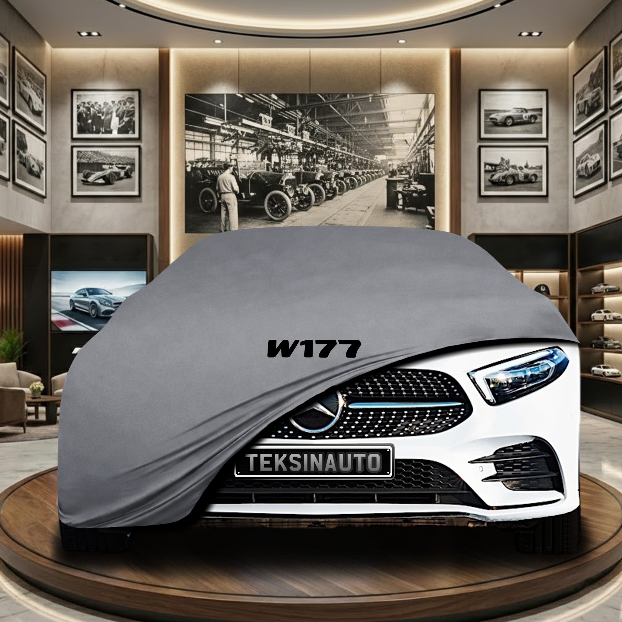 MERCEDES A W177 HB 2018-2022 Car Cover Custom Fit, Black, Gray, Blue, Red Color