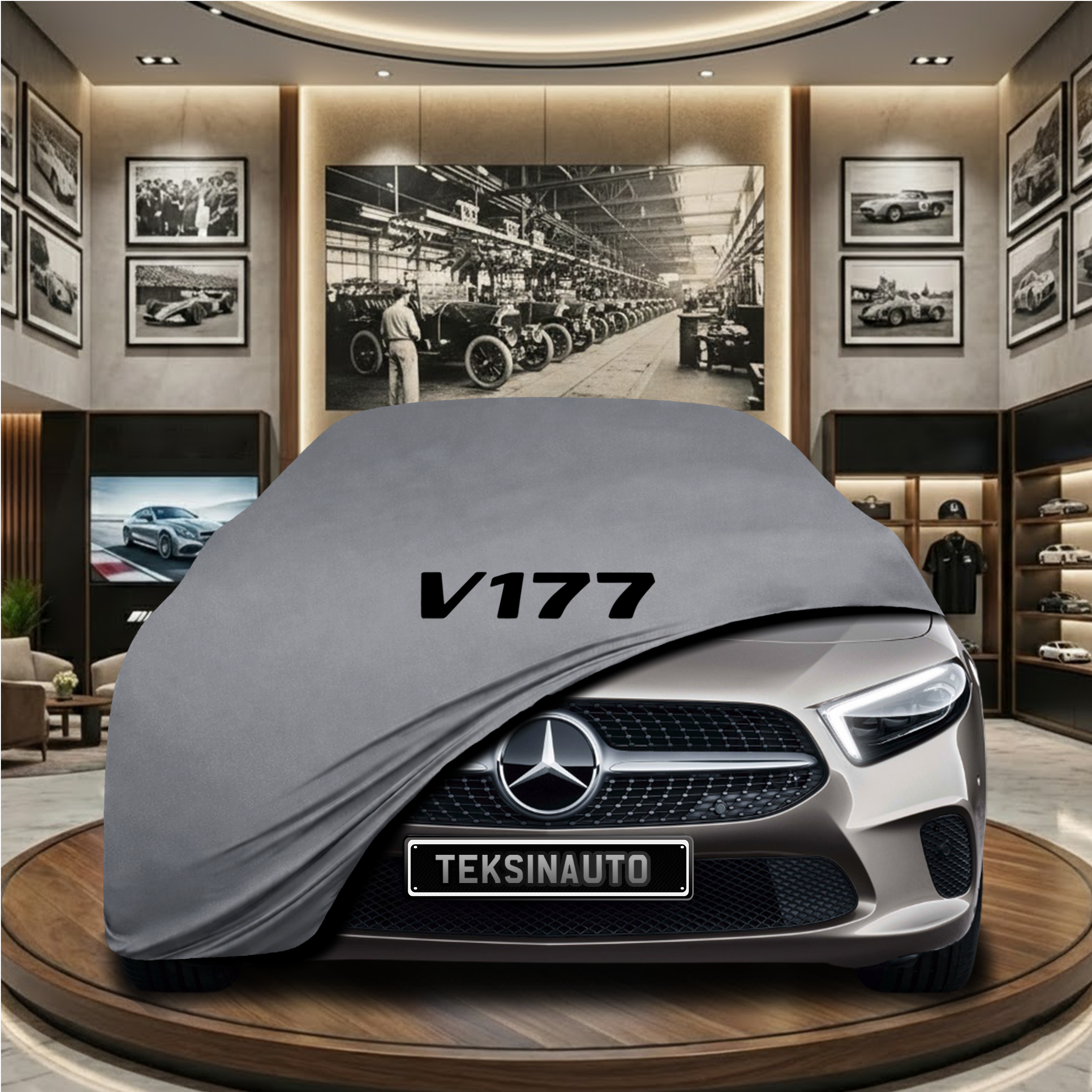 Mercedes Benz A Series V177 Sedan Indoor Car Cover Custom Fit, Black, Gray, Blue, Red Color