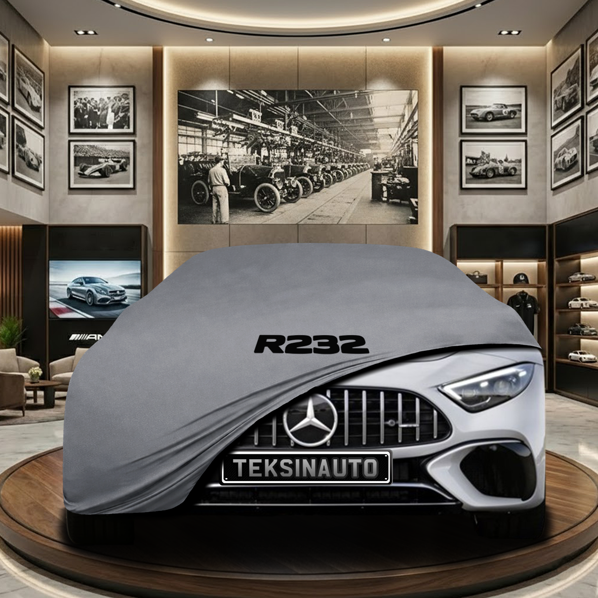 Mercedes Benz SL R232 (2021-) Indoor Car Cover Custom Fit, Black, Gray, Blue, Red Color