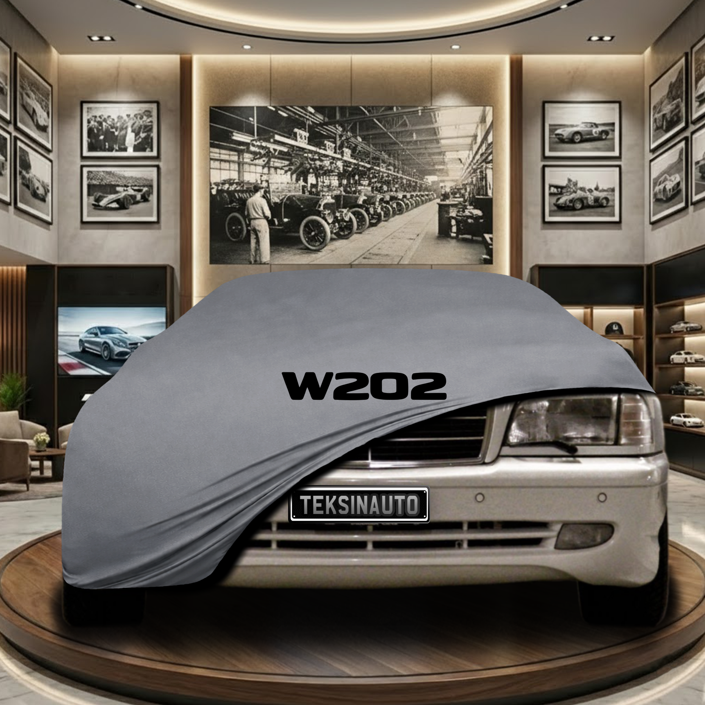 Mercedes Benz C W202 Indoor Car Cover Custom Fit, Black, Gray, Blue, Red Color