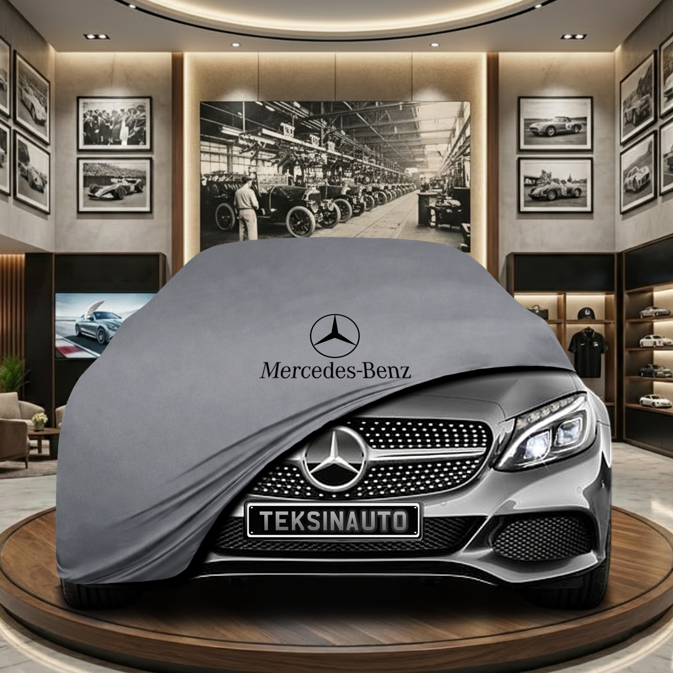 MERCEDES C A205 CABRİO 2014-2021 Car Cover Custom Fit, Black, Gray, Blue, Red Color