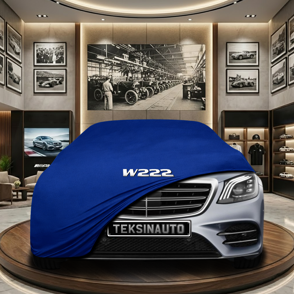 Mercedes Benz S W222 Indoor Car Cover Custom Fit, Black, Gray, Blue, Red Color