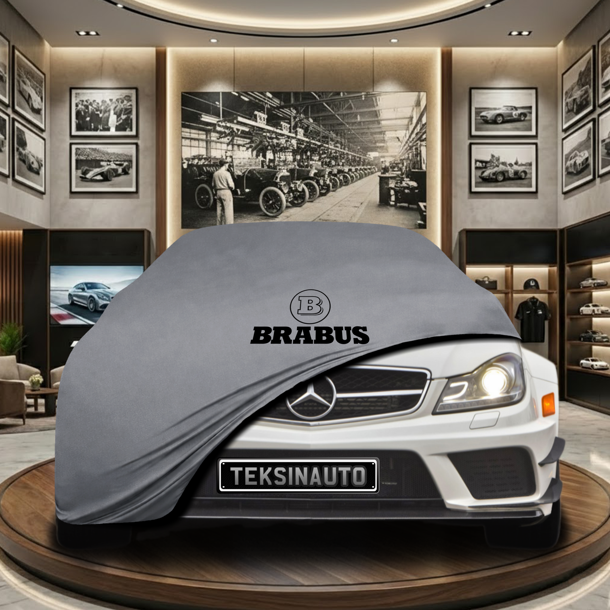 Mercedes Benz C C204 Coupe Indoor Car Cover Custom Fit, Black, Gray, Blue, Red Color