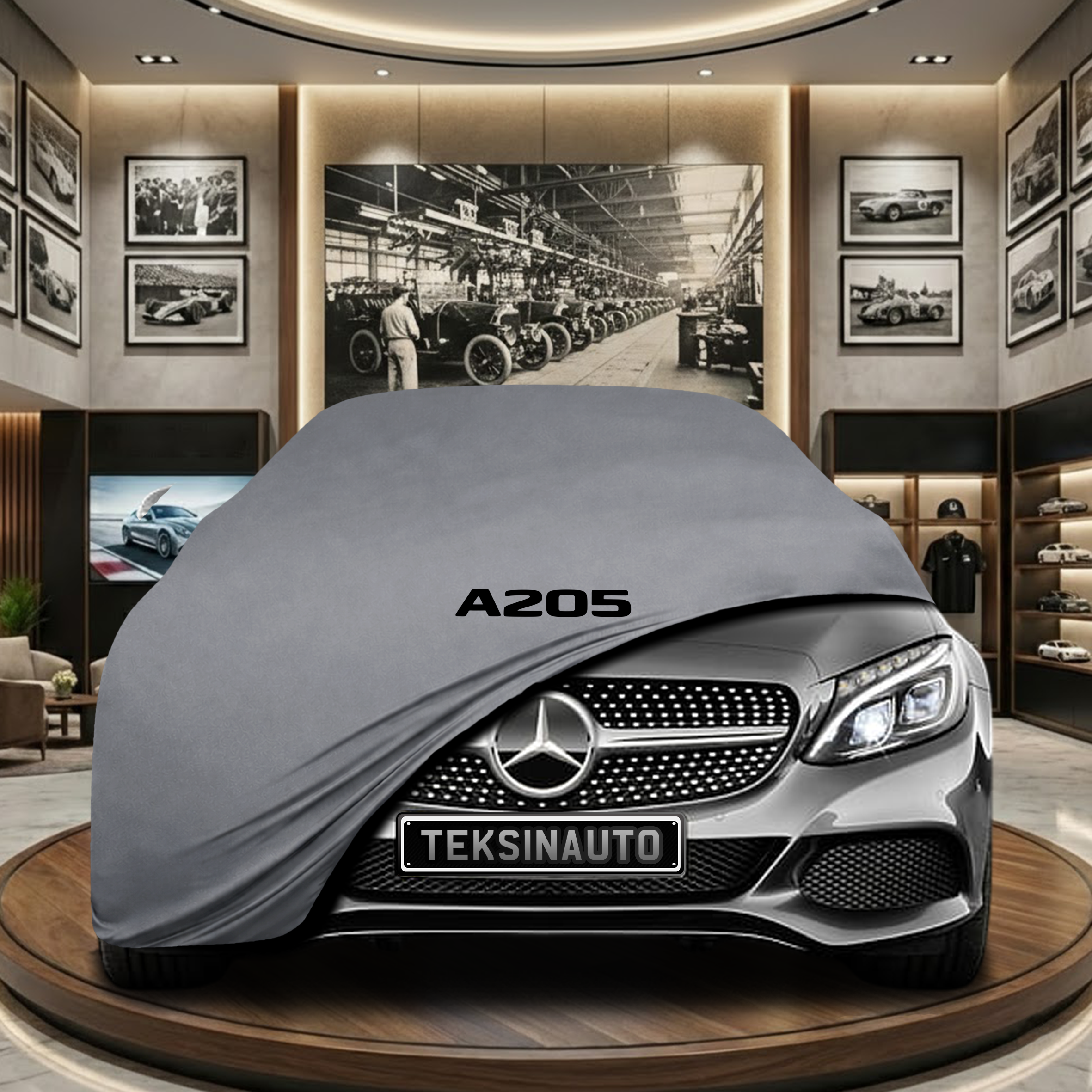 MERCEDES C A205 CABRİO 2014-2021 Car Cover Custom Fit, Black, Gray, Blue, Red Color