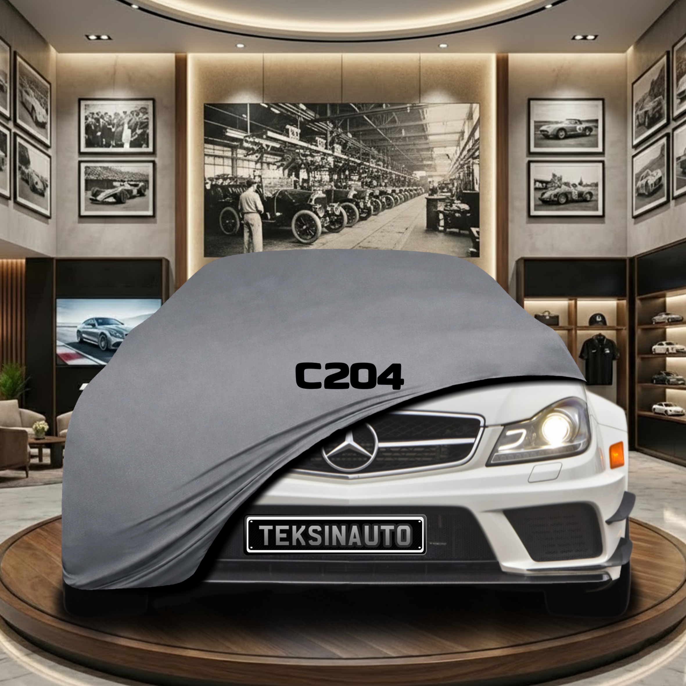 Mercedes Benz C C204 Coupe Indoor Car Cover Custom Fit, Black, Gray, Blue, Red Color