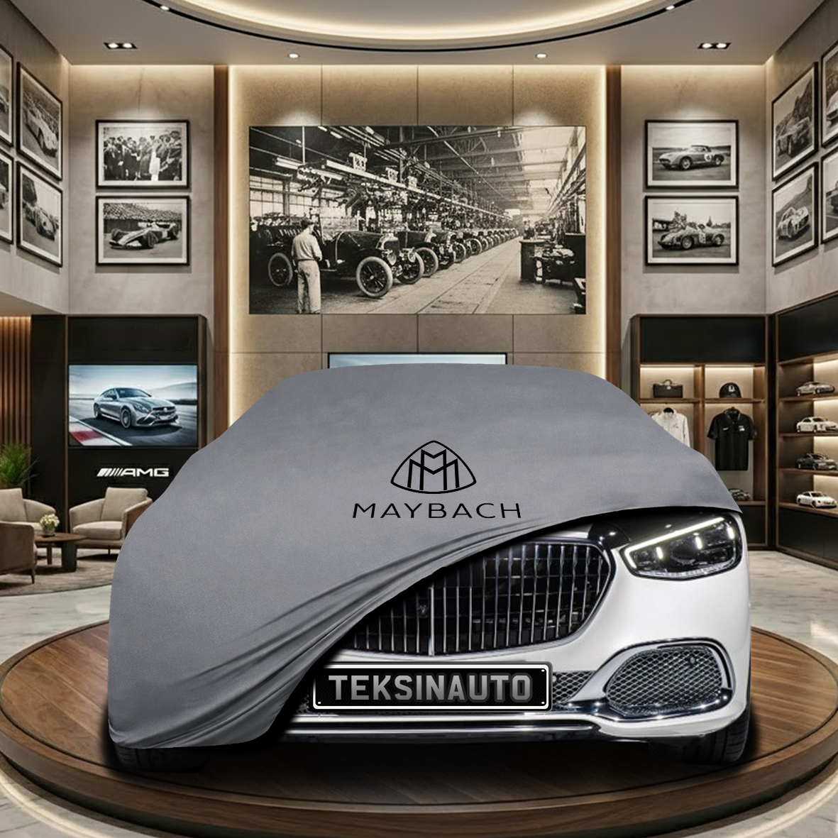 Mercedes Benz S Maybach Z223 Indoor Car Cover Custom Fit, Black, Gray, Blue, Red Color