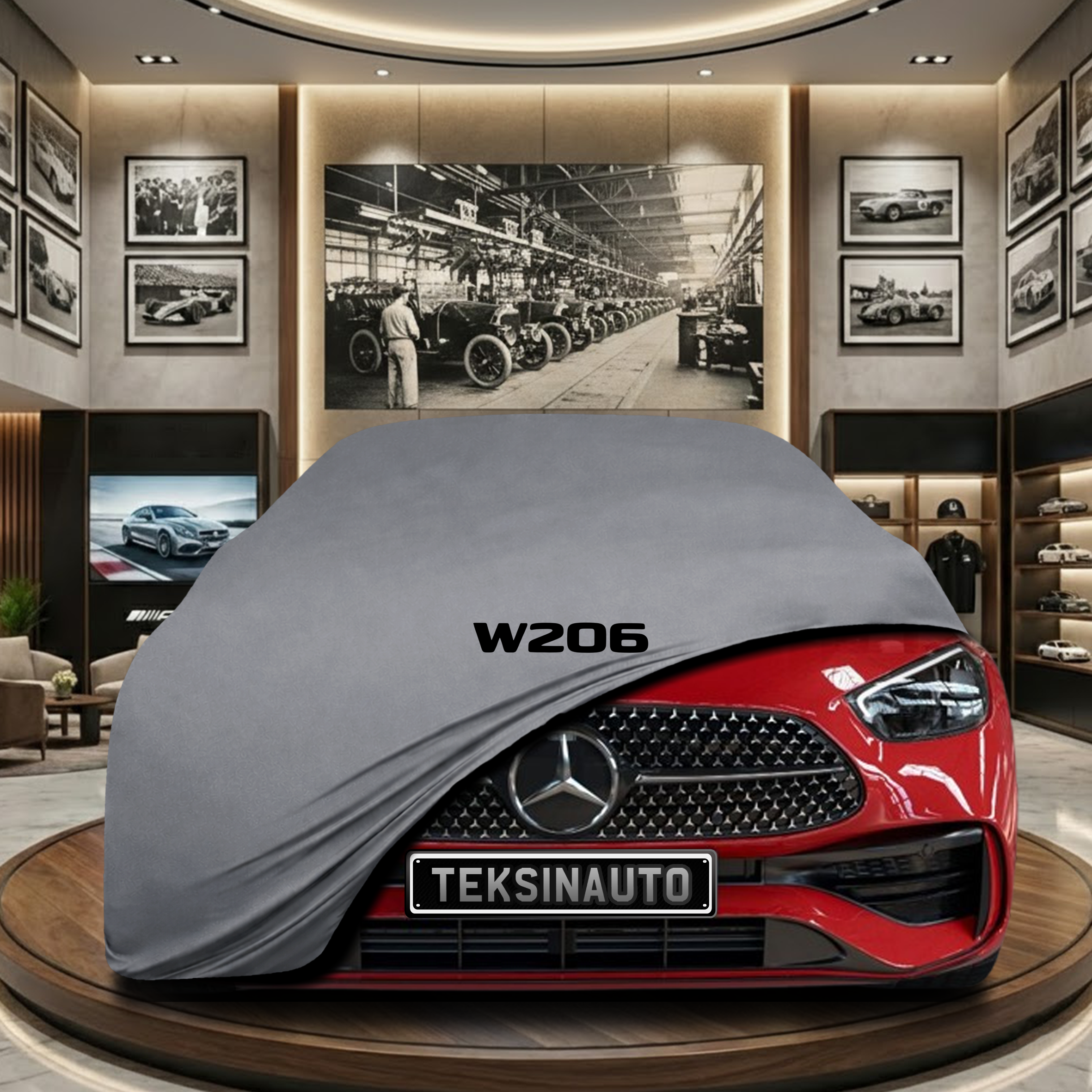 MERCEDES C S206 SW 2022-  Indoor Car Cover Custom Fit, Black, Gray, Blue, Red Color