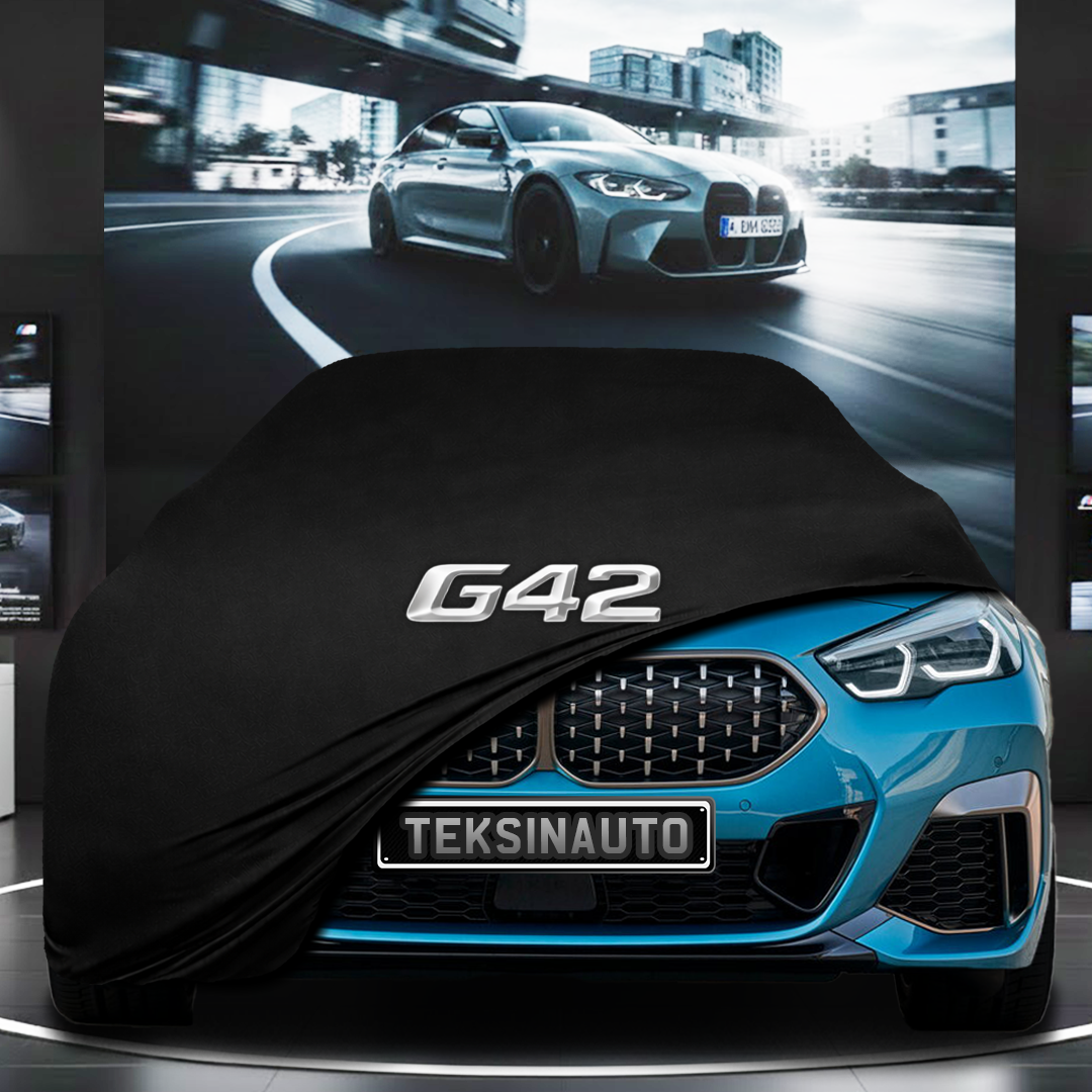 BMW 2 SERİSİ G42 COUPE (2021-) Custom Fit Indoor Car Cover Soft Stretch Black Gray Blue Red Dust Protection Garage Cover Laser Cut + Bag