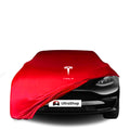 Tesla Model 3 (2020-) Indoor Car Cover Custom Fit, Black, Gray, Blue, Red Color
