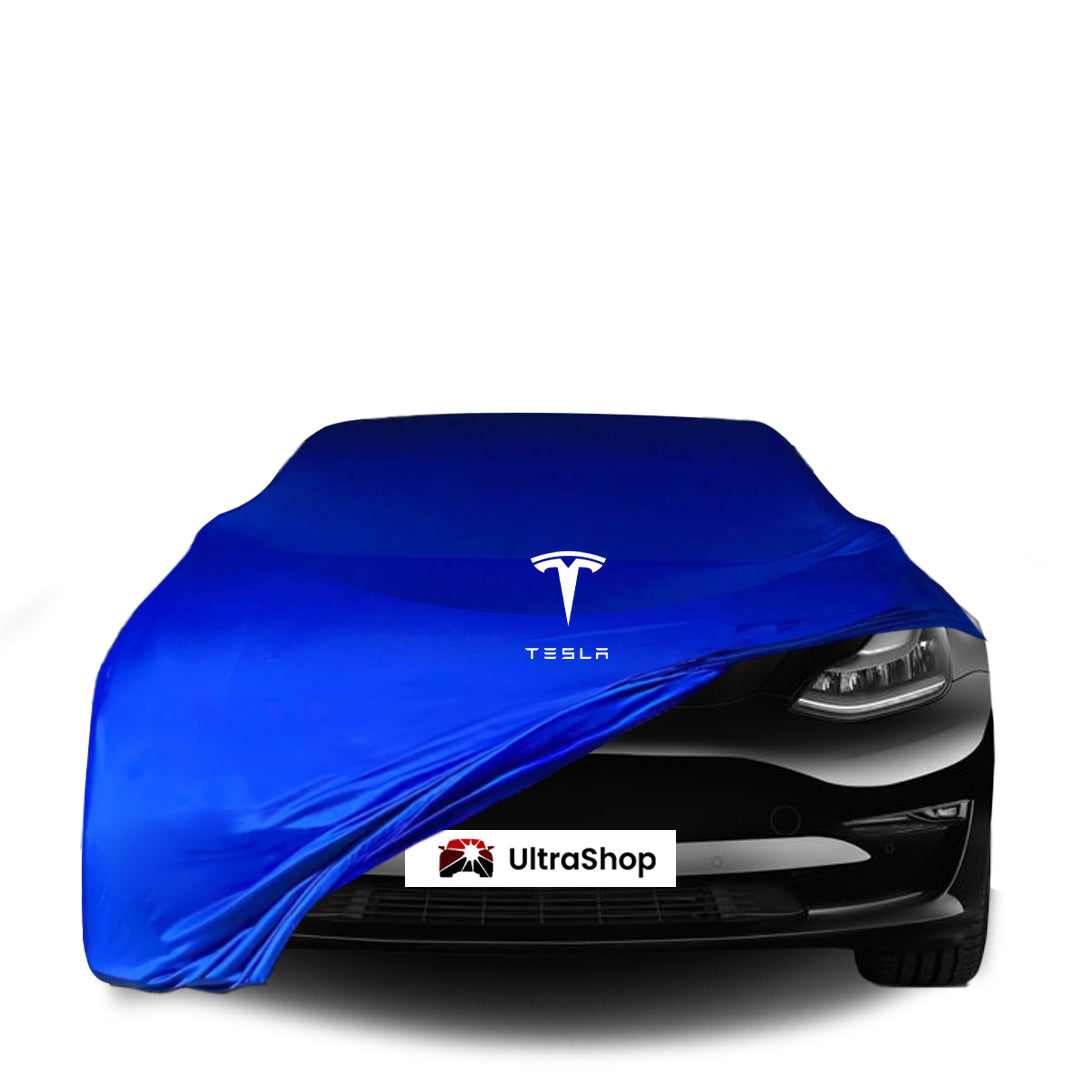Tesla Model 3 (2020-) Indoor Car Cover Custom Fit, Black, Gray, Blue, Red Color