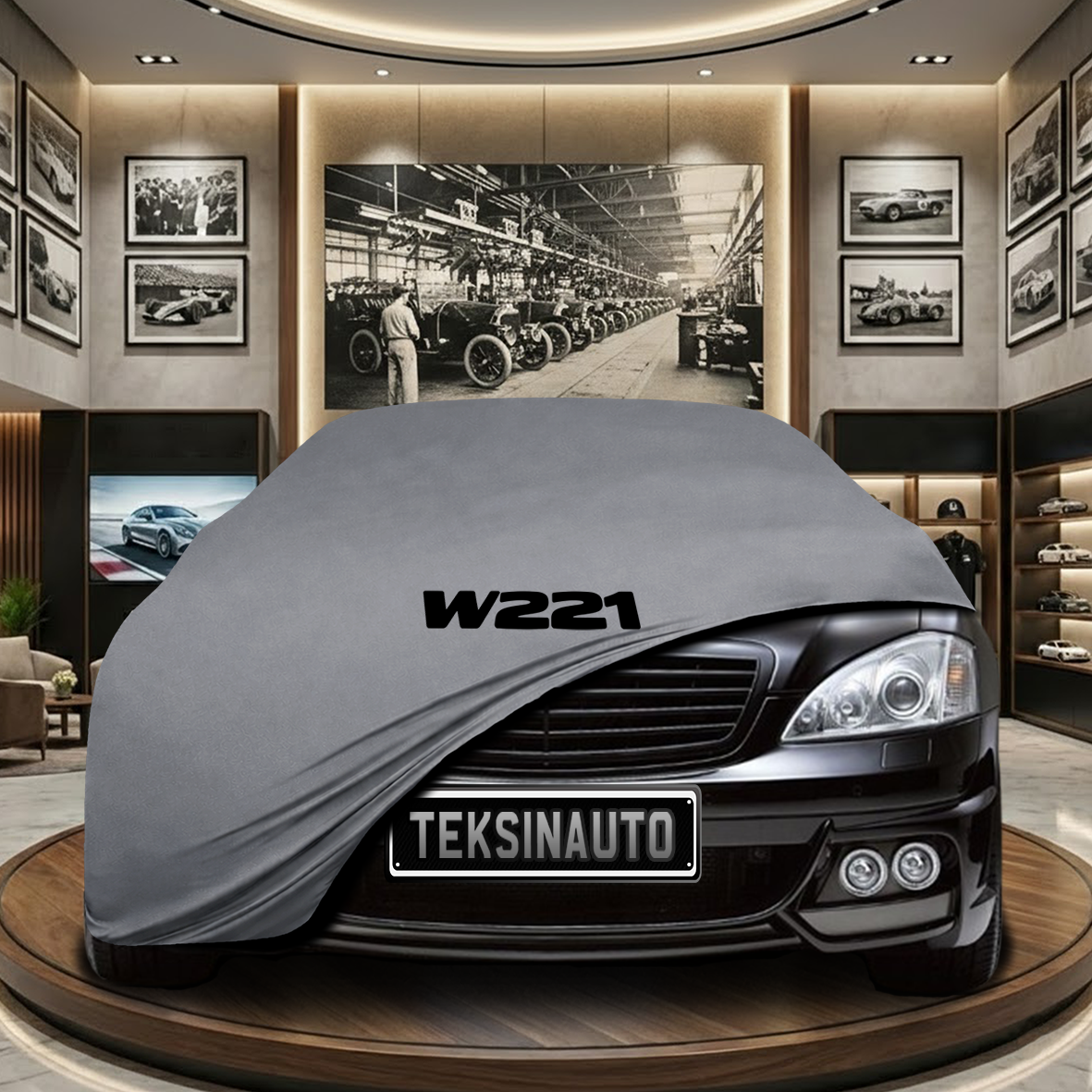 Mercedes Benz S W221 Indoor Car Cover Custom Fit, Black, Gray, Blue, Red Color