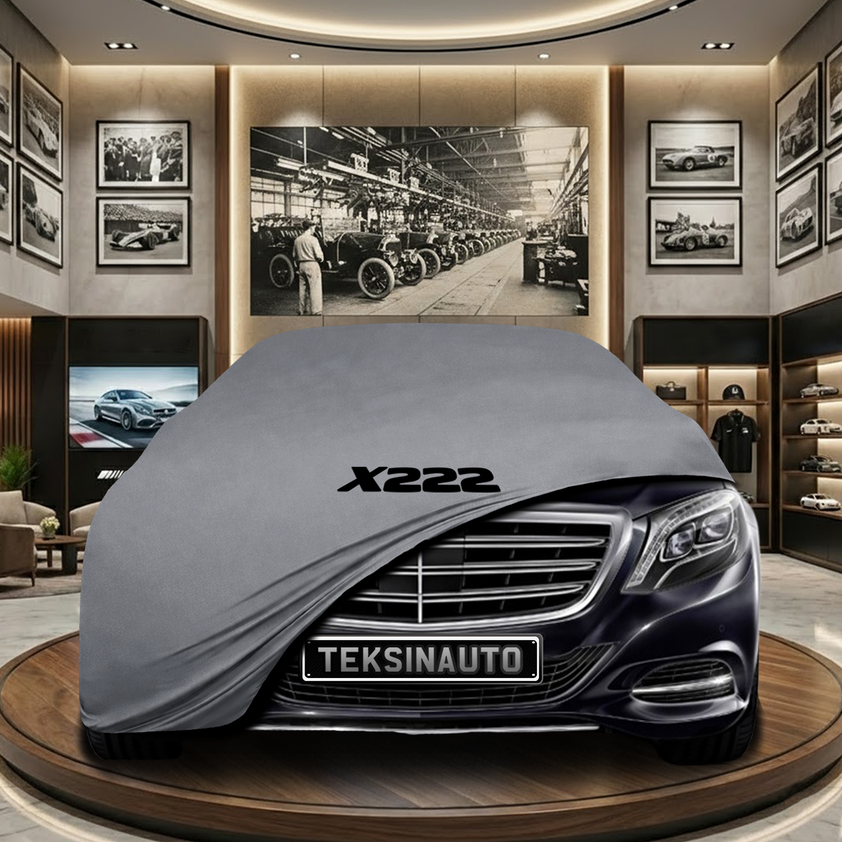 Mercedes Benz S X222 Indoor Car Cover Custom Fit, Black, Gray, Blue, Red Color