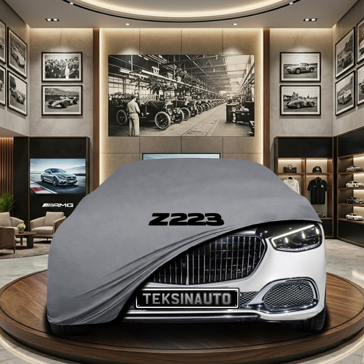 Mercedes Benz S Maybach Z223 Indoor Car Cover Custom Fit, Black, Gray, Blue, Red Color