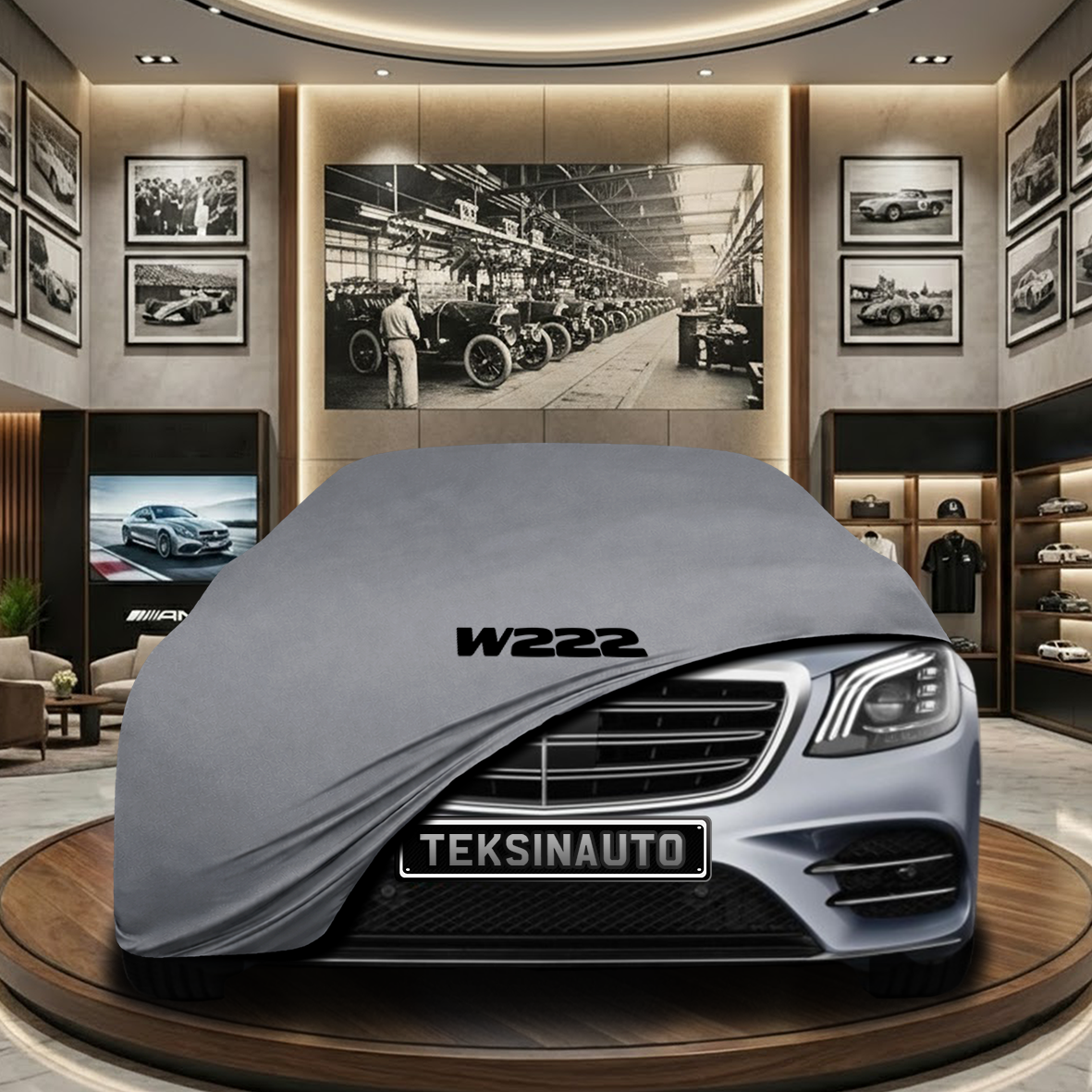 Mercedes Benz S W222 Indoor Car Cover Custom Fit, Black, Gray, Blue, Red Color