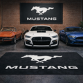 MUSTANG Premium Luxury Rug (60x87) INCH (150x220) cm Home, Garage & Display Carpet Auto Area Carpet, Car Garage Decor,Car Floor Mat