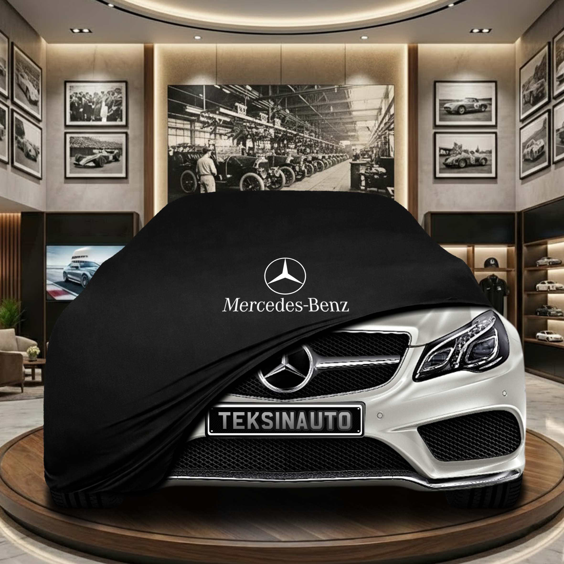 Mercedes Benz E A207 Cabrio Coupe Indoor Car Cover Custom Fit, Black, Gray, Blue, Red Color