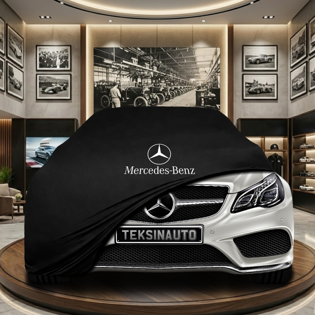 Mercedes Benz E A207 Cabrio Coupe Indoor Car Cover Custom Fit, Black, Gray, Blue, Red Color