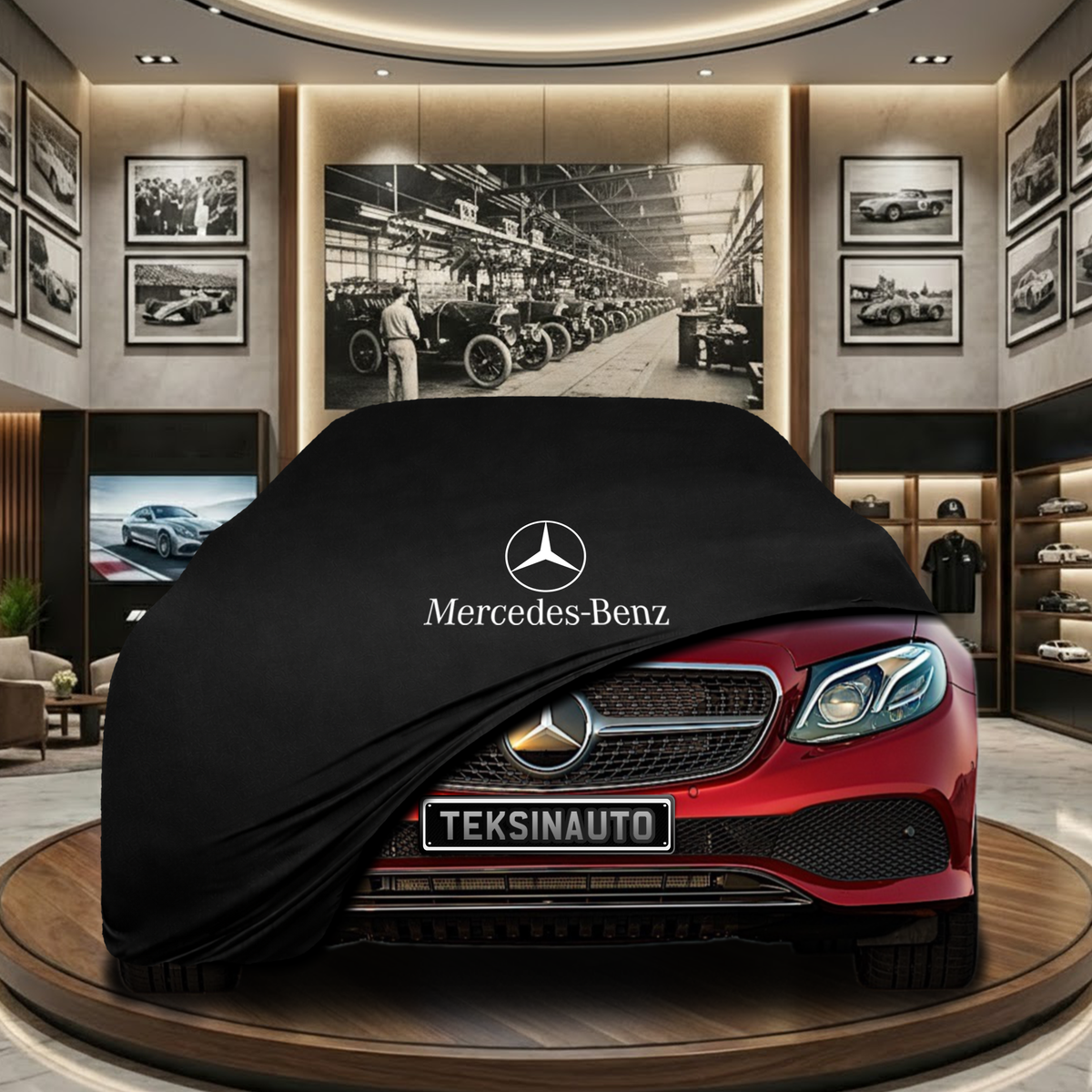 Mercedes Benz E A238 Indoor Car Cover Custom Fit, Black, Gray, Blue, Red Color