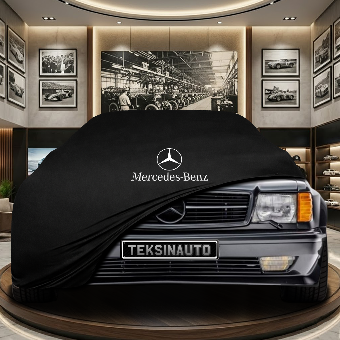 Mercedes Benz S C126 Coupe Indoor Car Cover Custom Fit, Black, Gray, Blue, Red Color