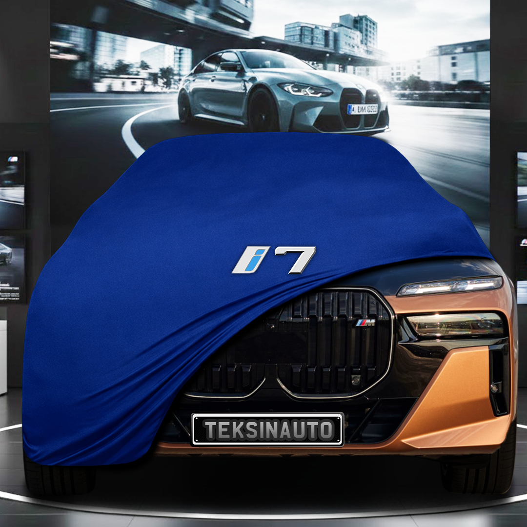 BMW İ7 (2023-) Custom Fit Indoor Car Cover Soft Stretch Black Gray Blue Red Dust Protection Garage Cover Laser Cut + Bag