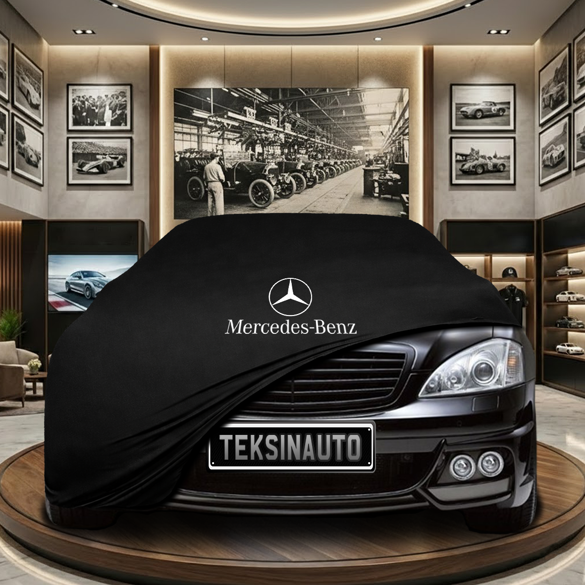 Mercedes Benz S W221 Indoor Car Cover Custom Fit, Black, Gray, Blue, Red Color