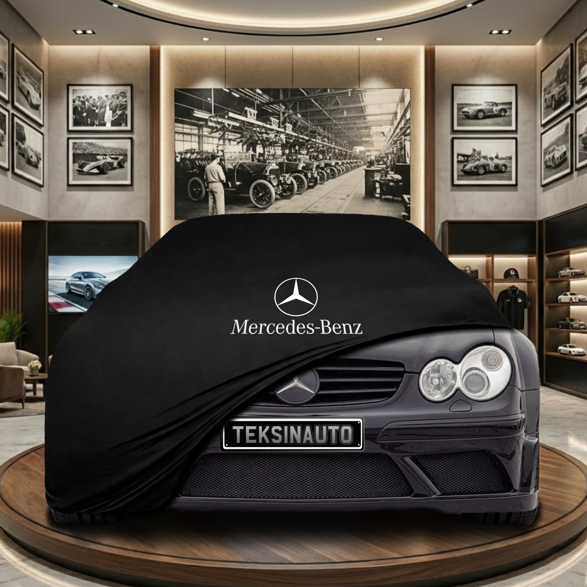 Mercedes Benz CLK W209 Indoor Car Cover Custom Fit, Black, Gray, Blue, Red Color