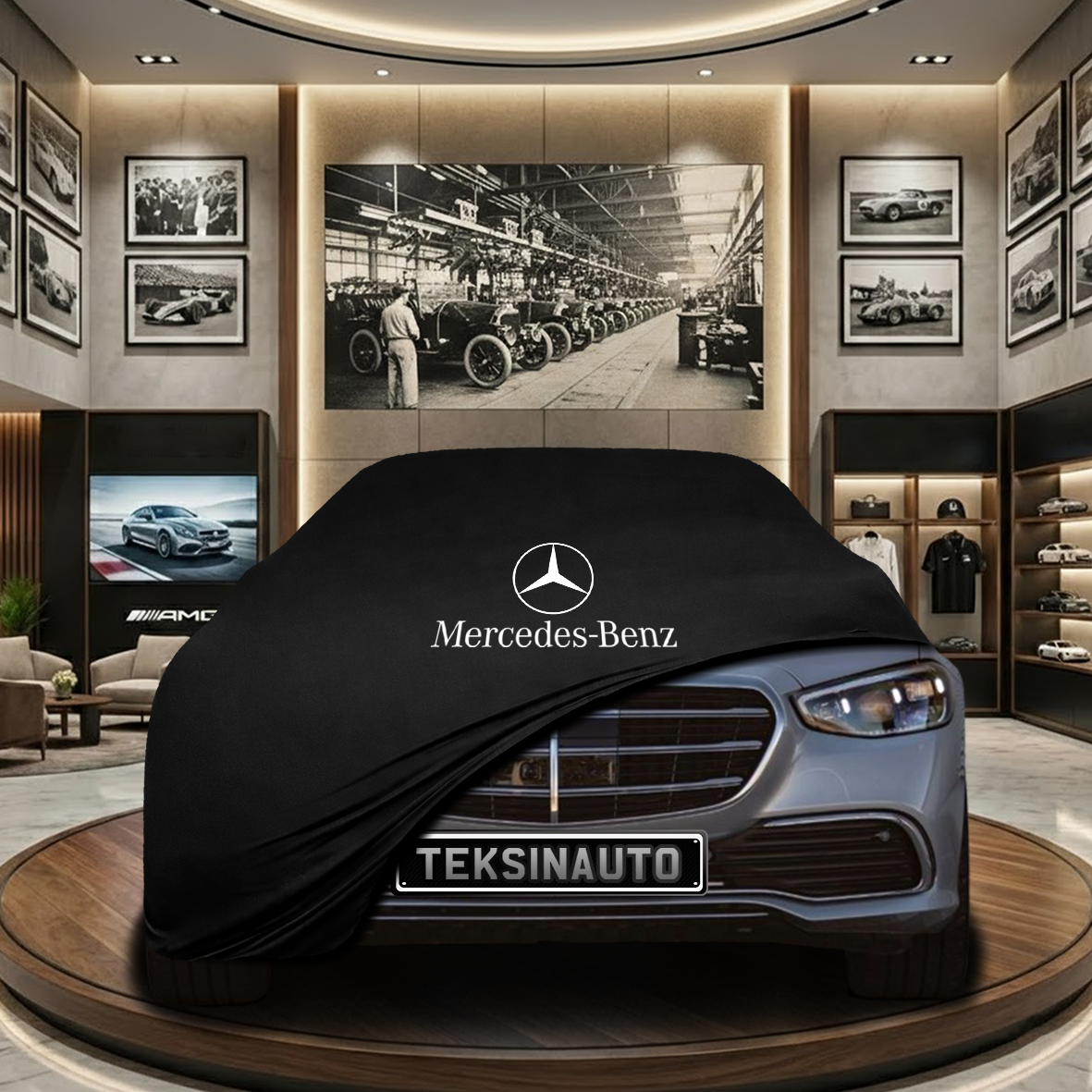 Mercedes Benz S W223 Indoor Car Cover Custom Fit, Black, Gray, Blue, Red Color