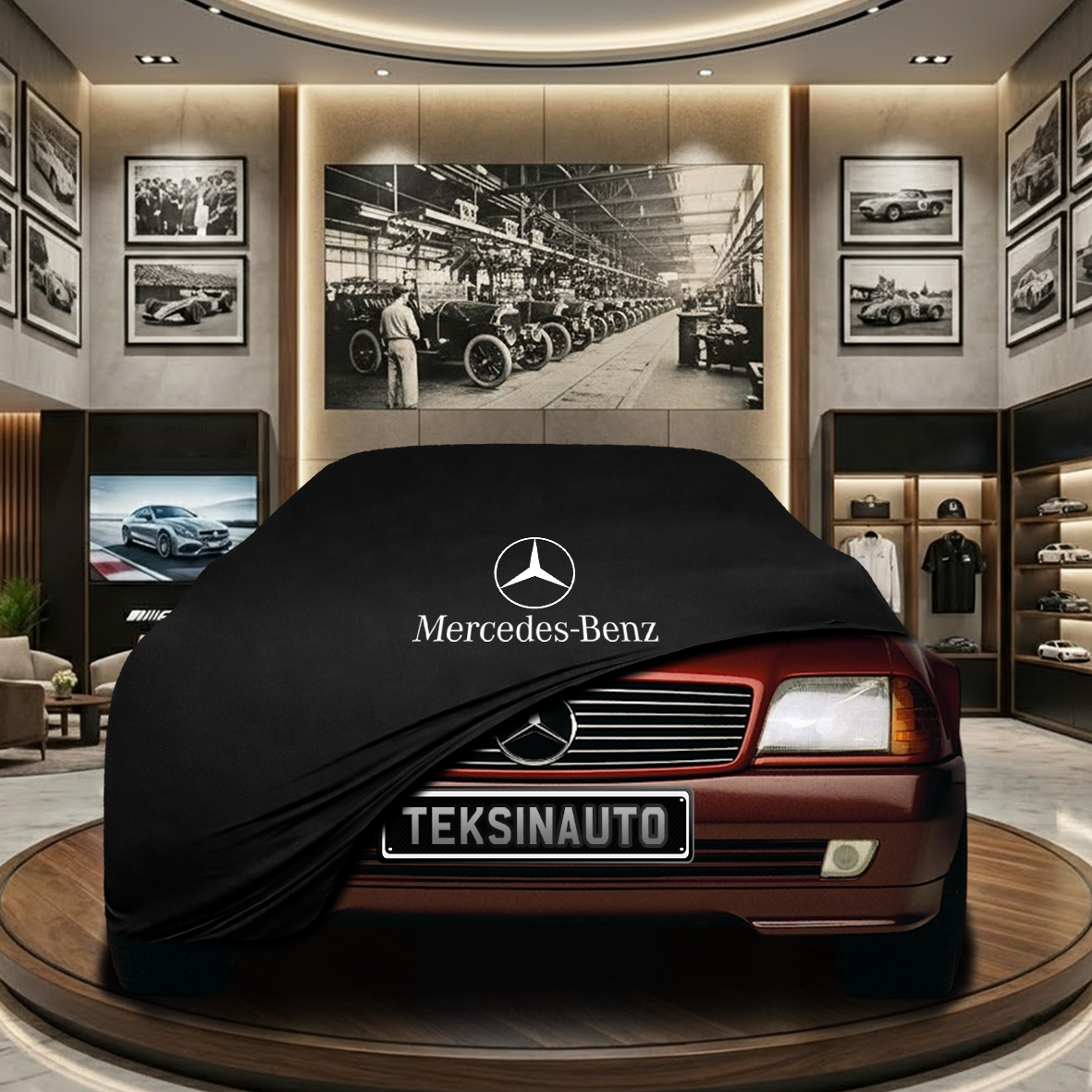 MERCEDES SL R129 1989-2002 Indoor Car Cover Custom Fit, Black, Gray, Blue, Red Color