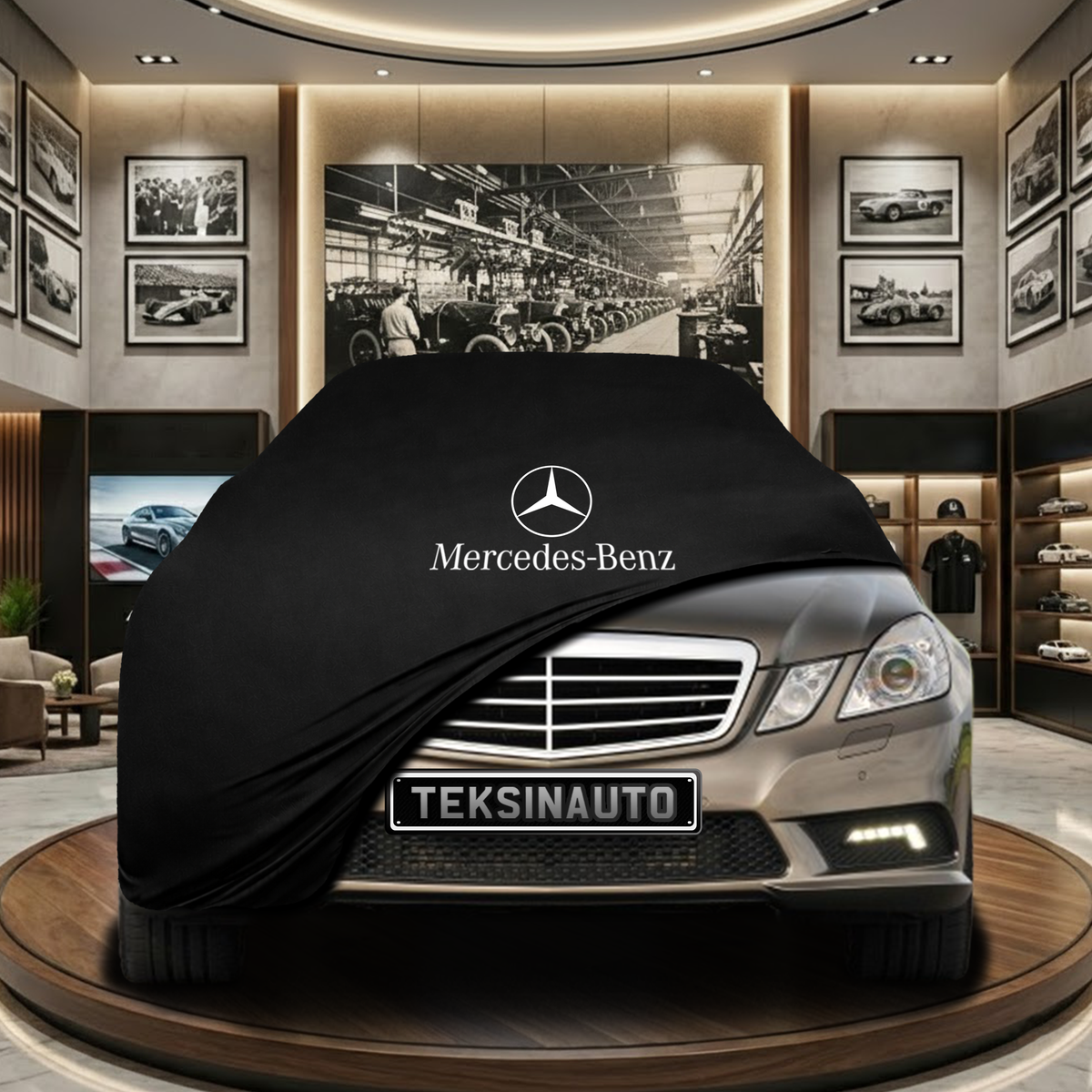 Mercedes Benz E W212 Indoor Car Cover Custom Fit, Black, Gray, Blue, Red Color