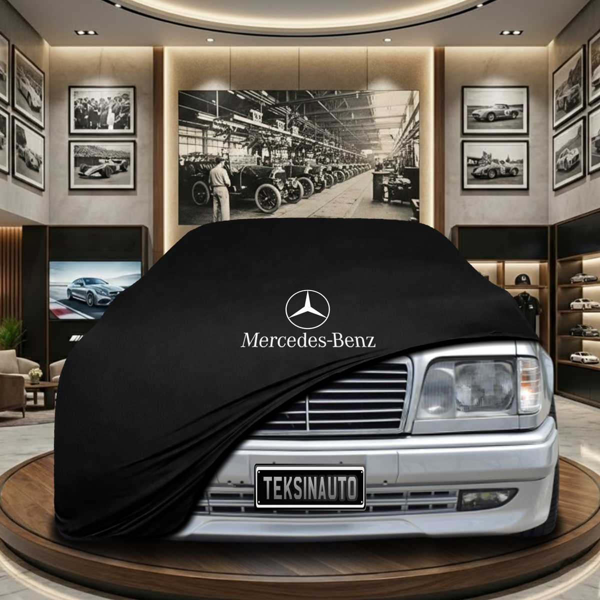 MERCEDES E S124 SW 1984-1995 Indoor Car Cover Custom Fit, Black, Gray, Blue, Red Color
