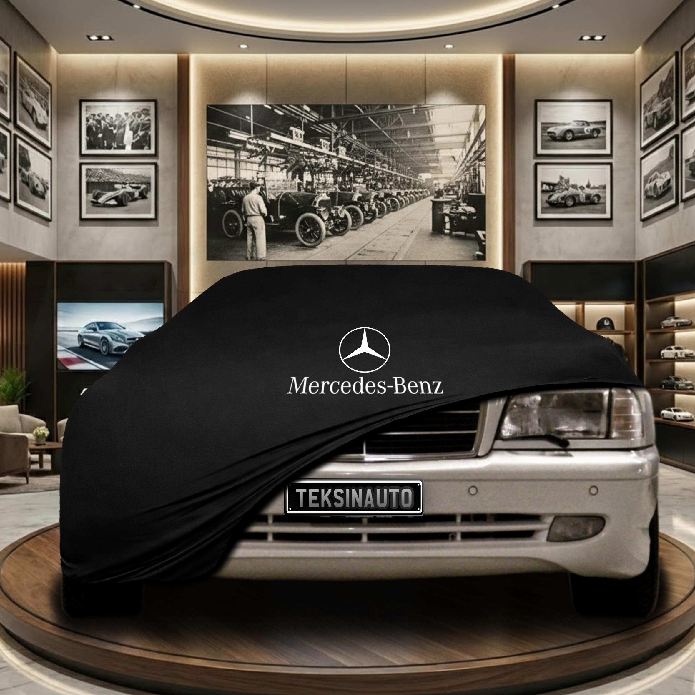 Mercedes Benz C W202 Indoor Car Cover Custom Fit, Black, Gray, Blue, Red Color