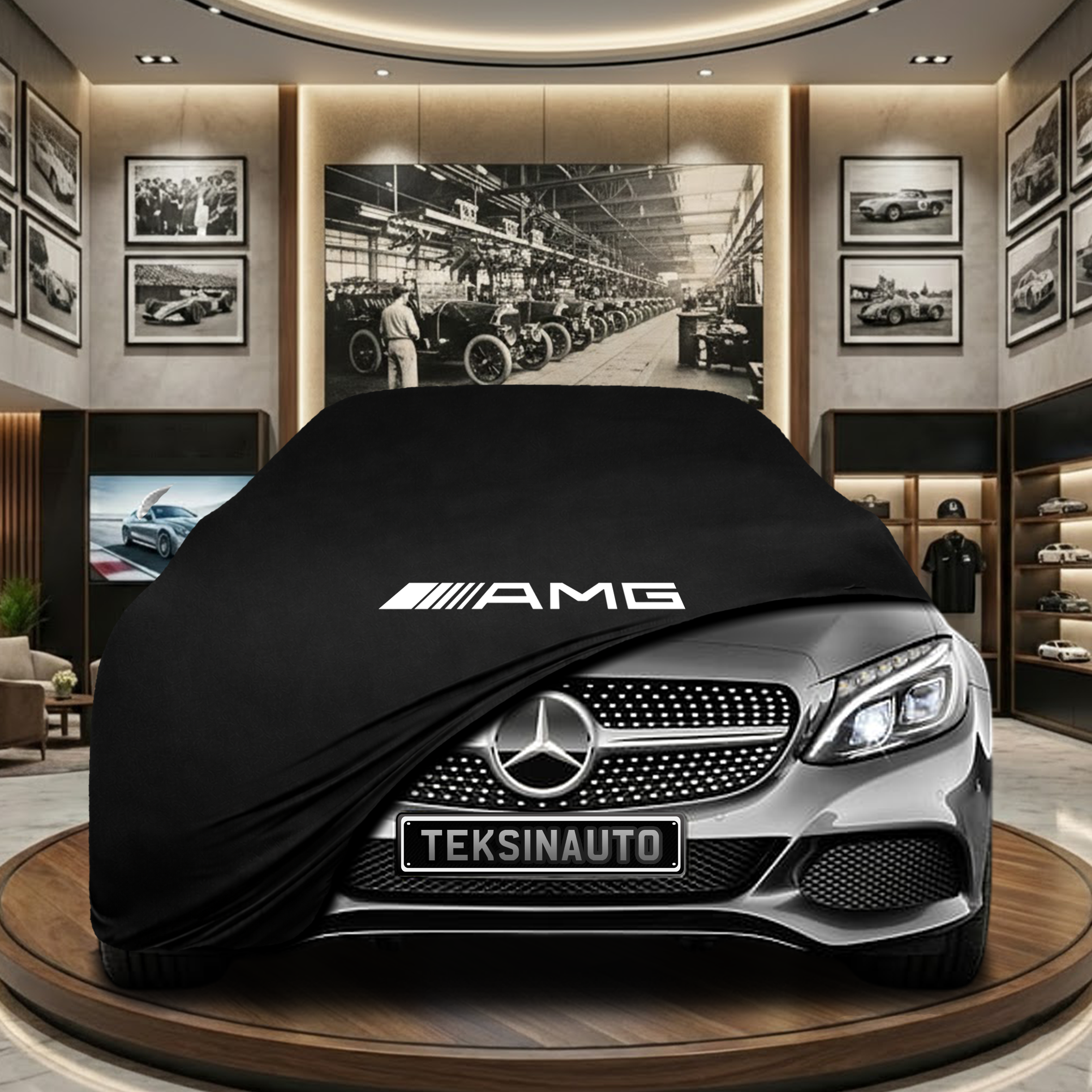 MERCEDES C A205 CABRİO 2014-2021 Car Cover Custom Fit, Black, Gray, Blue, Red Color