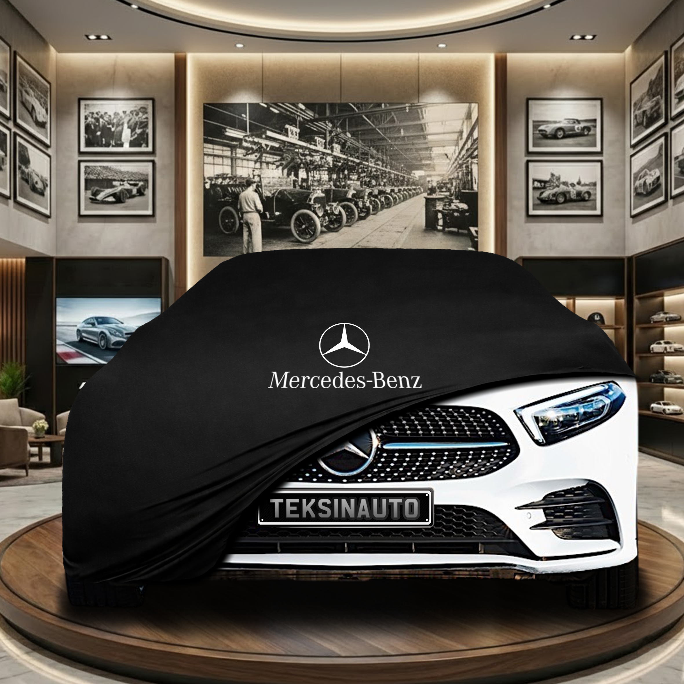 MERCEDES A W177 HB 2018-2022 Car Cover Custom Fit, Black, Gray, Blue, Red Color