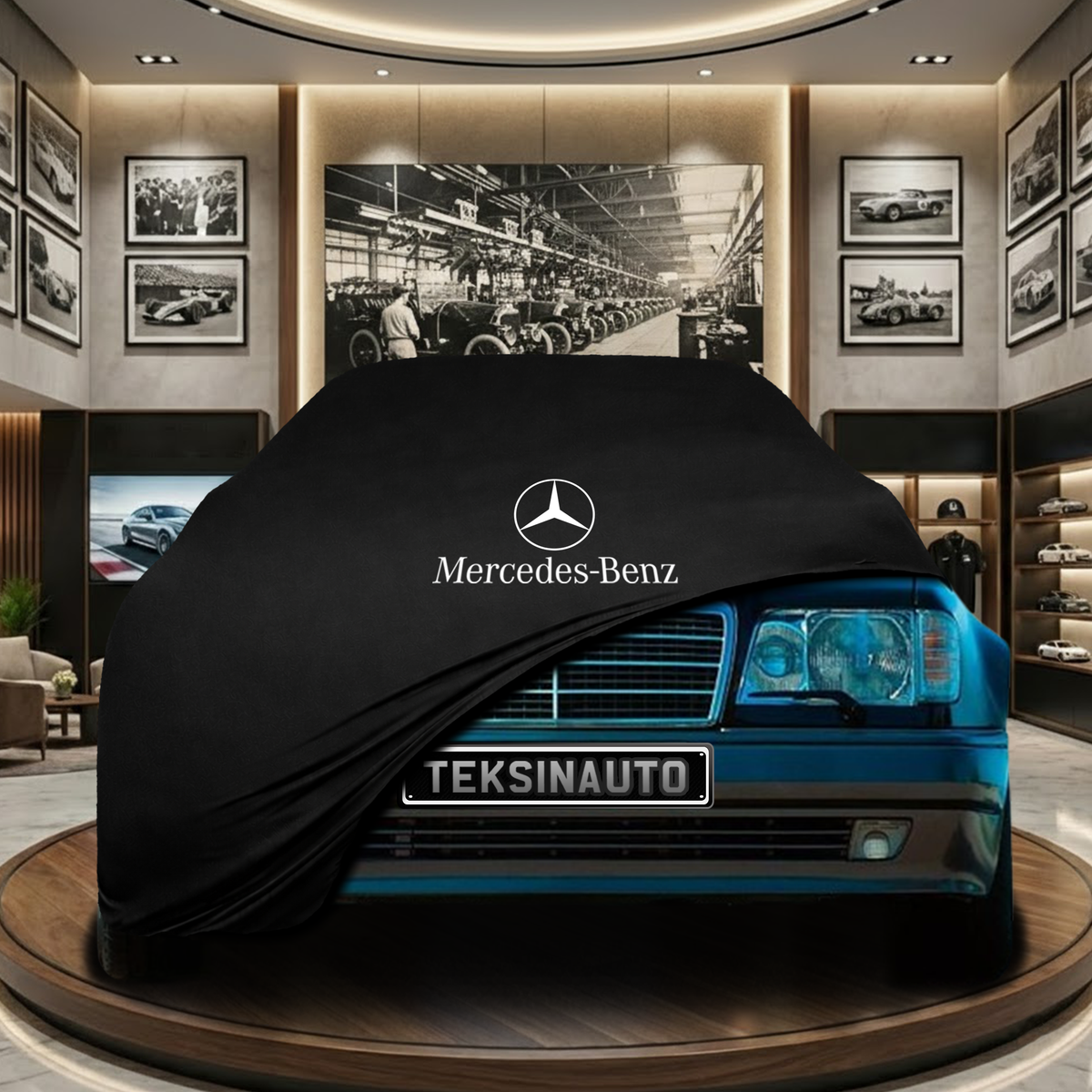 Mercedes Benz E W124 Indoor Car Cover Custom Fit, Black, Gray, Blue, Red Color