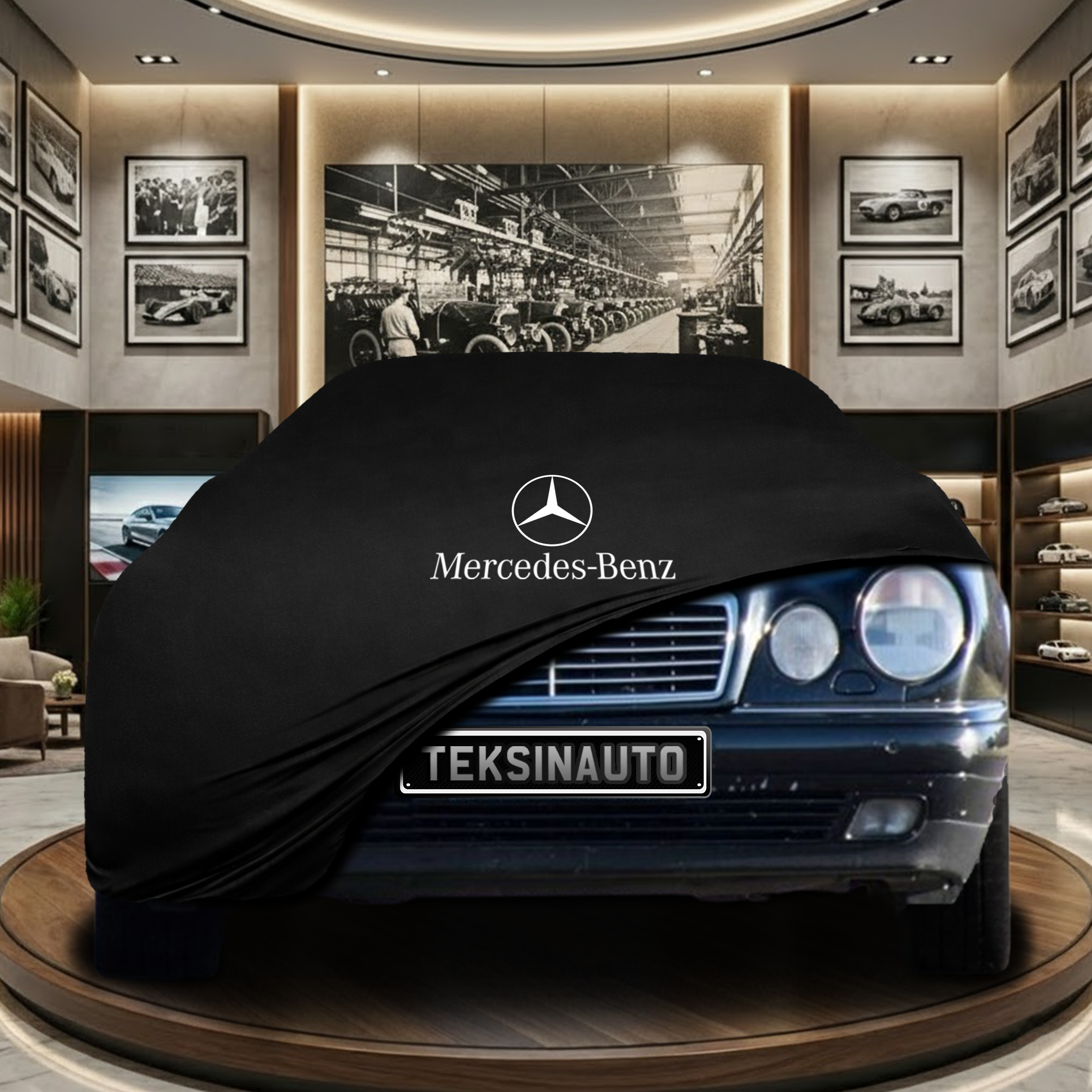 Mercedes Benz E W210 Indoor Car Cover Custom Fit, Black, Gray, Blue, Red Color