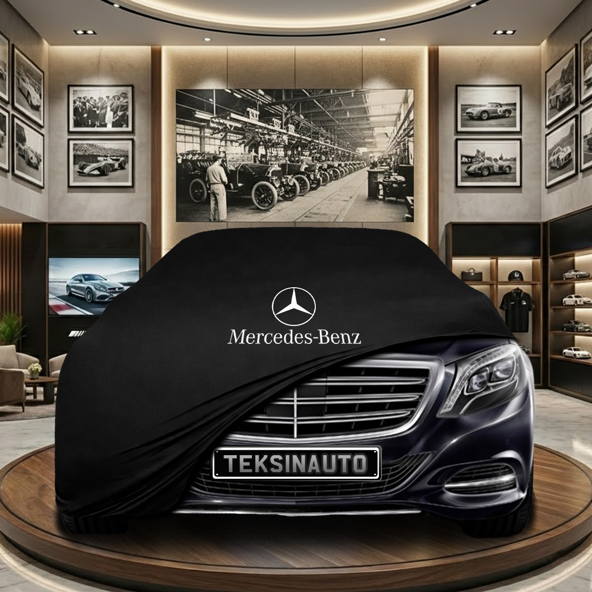 Mercedes Benz S X222 Indoor Car Cover Custom Fit, Black, Gray, Blue, Red Color