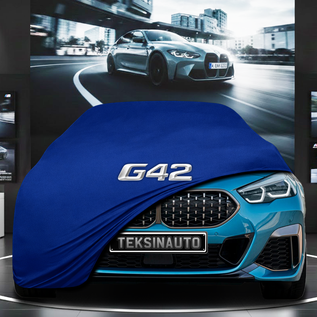 BMW 2 SERİSİ G42 COUPE (2021-) Custom Fit Indoor Car Cover Soft Stretch Black Gray Blue Red Dust Protection Garage Cover Laser Cut + Bag