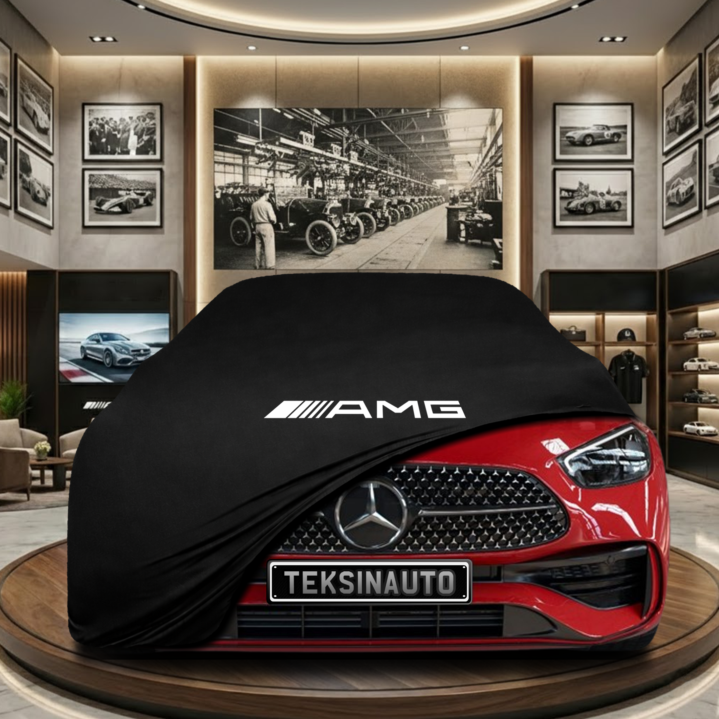 Mercedes Benz C W206 Indoor Car Cover Custom Fit, Black, Gray, Blue, Red Color