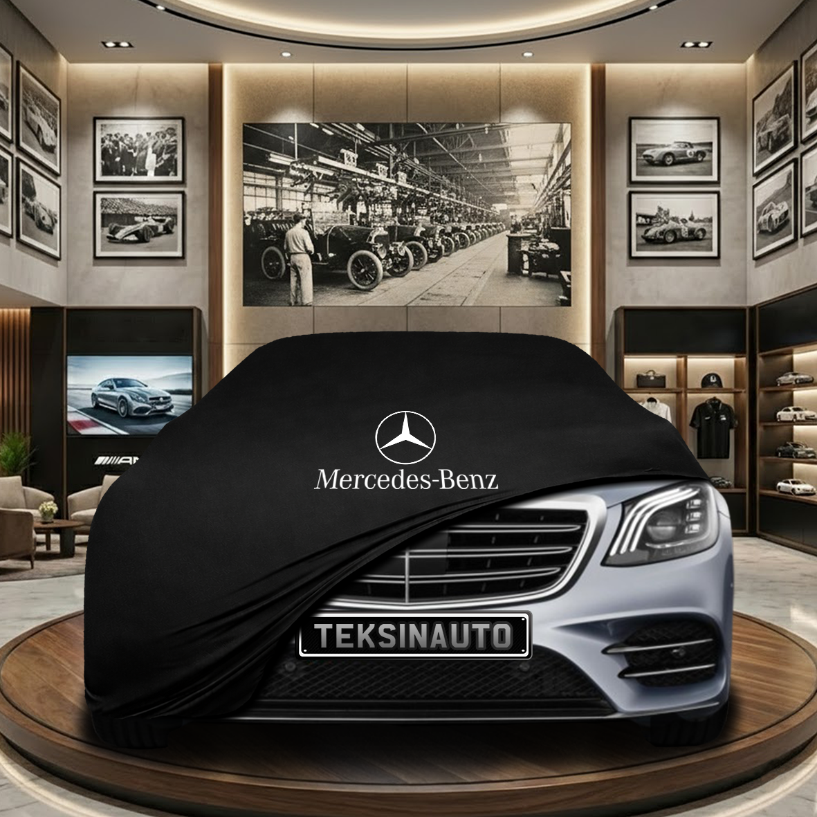Mercedes Benz S W222 Indoor Car Cover Custom Fit, Black, Gray, Blue, Red Color