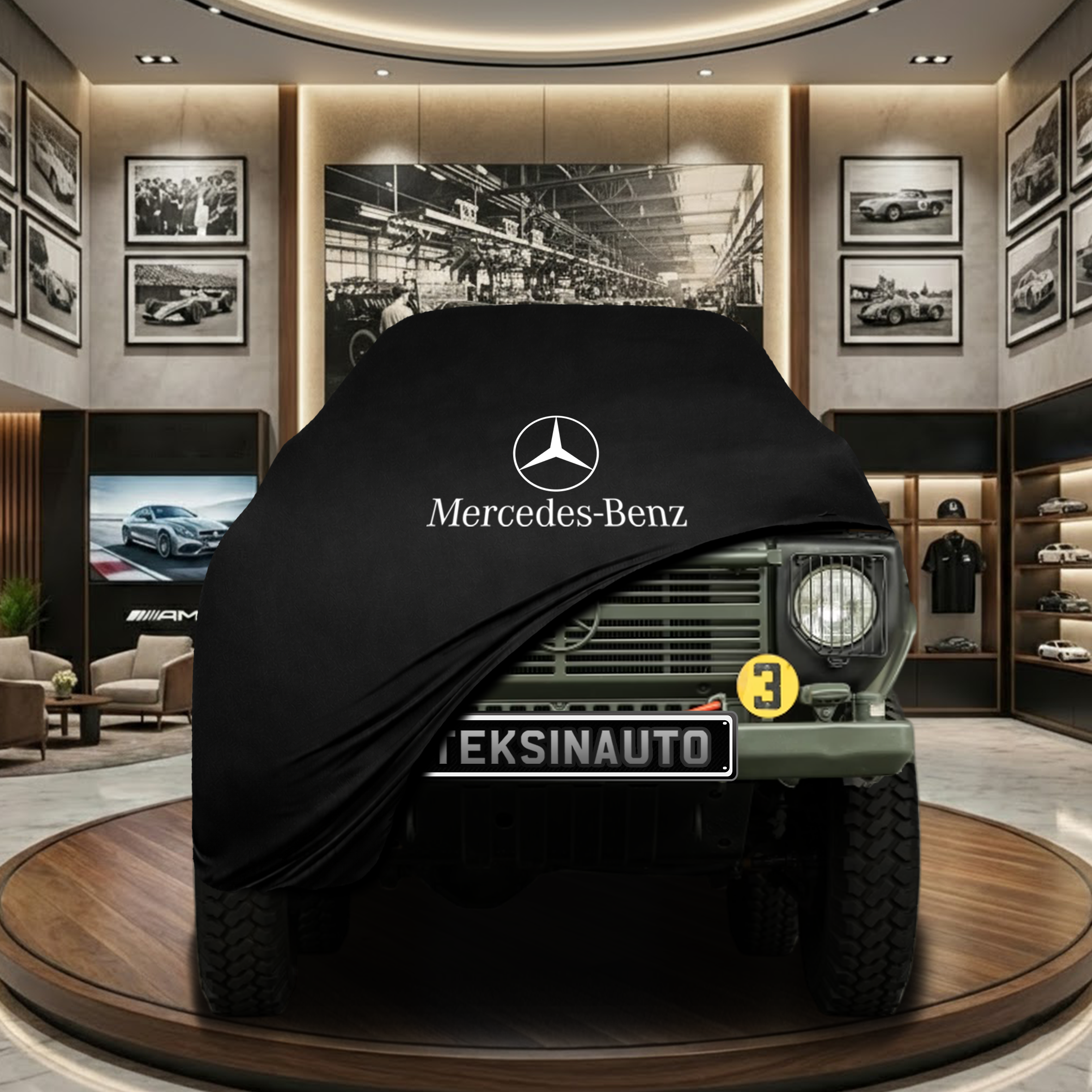 MERCEDES G W461 1979-1992 Indoor Car Cover Custom Fit, Black, Gray, Blue, Red Color