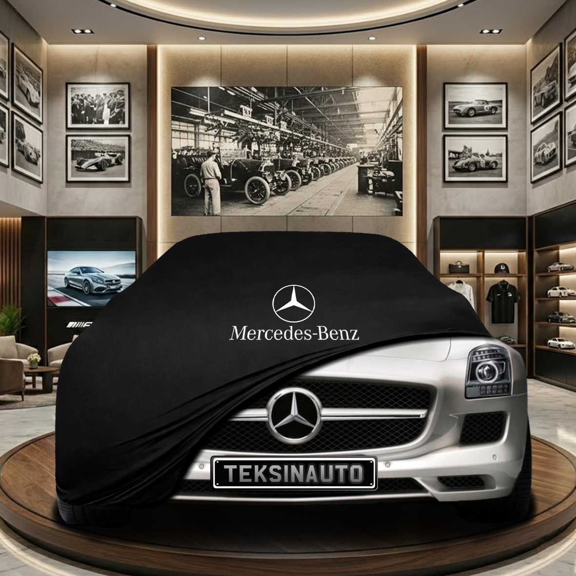 Mercedes Benz SLS AMG Indoor Car Cover Custom Fit, Black, Gray, Blue, Red Color