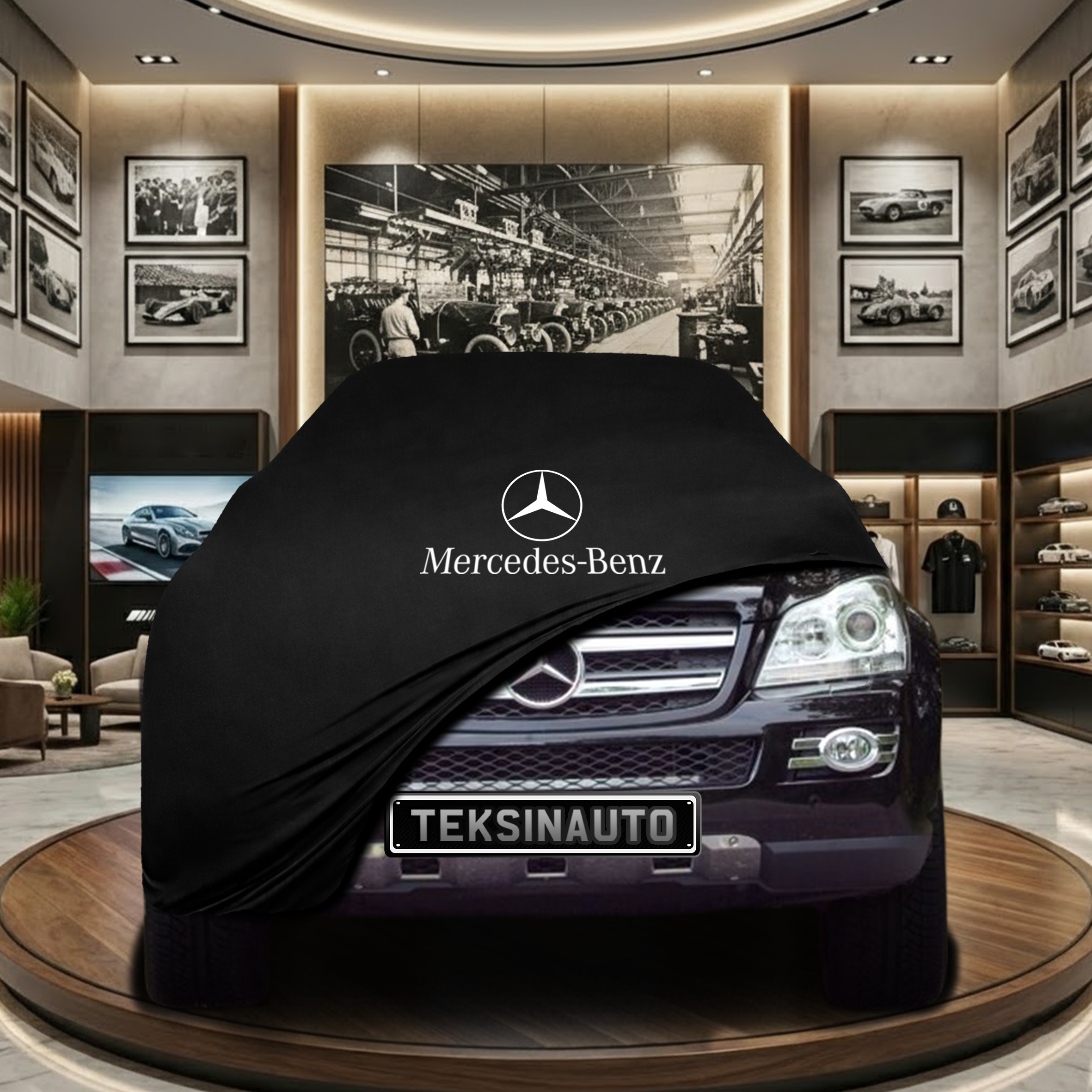 Mercedes Benz GL (X164) (2006-2012) Indoor Car Cover Custom Fit, Black, Gray, Blue, Red Color