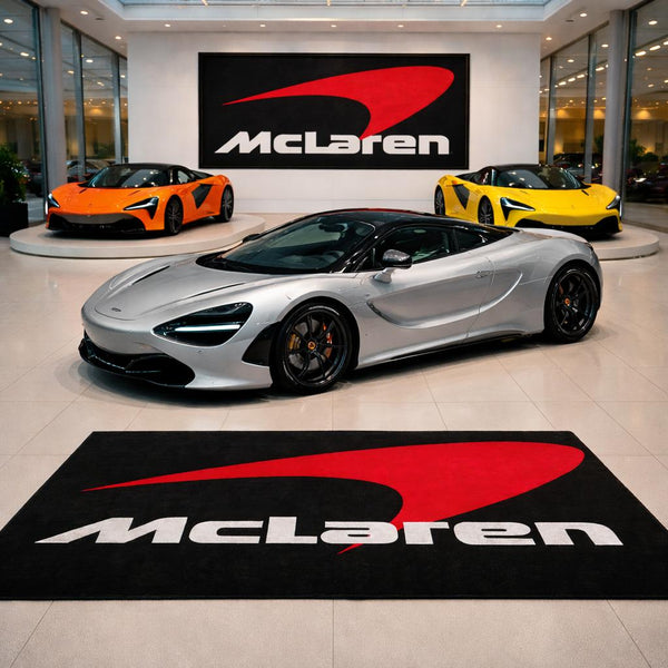 McLaren Premium Luxury Rug (60x87) INCH (150x220) cm Home, Garage & Display Carpet Auto Area Carpet, Car Garage Decor,Car Floor Mat (Kopya) (Kopya)