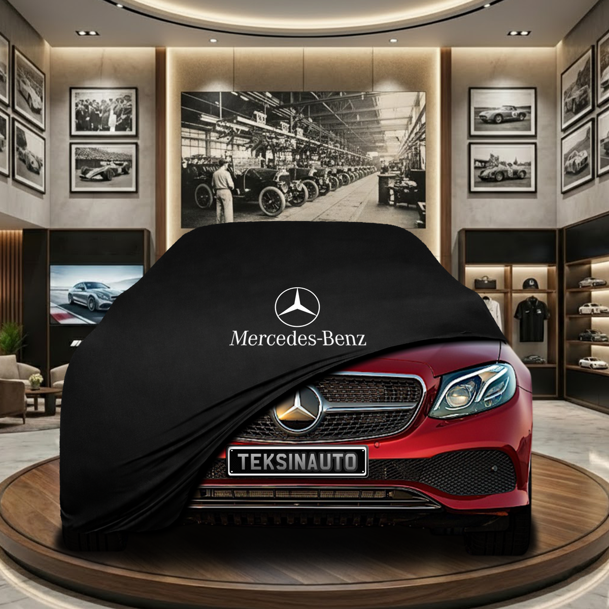 MERCEDES E C238 COUPE 2016-2023 Indoor Car Cover Custom Fit, Black, Gray, Blue, Red Color