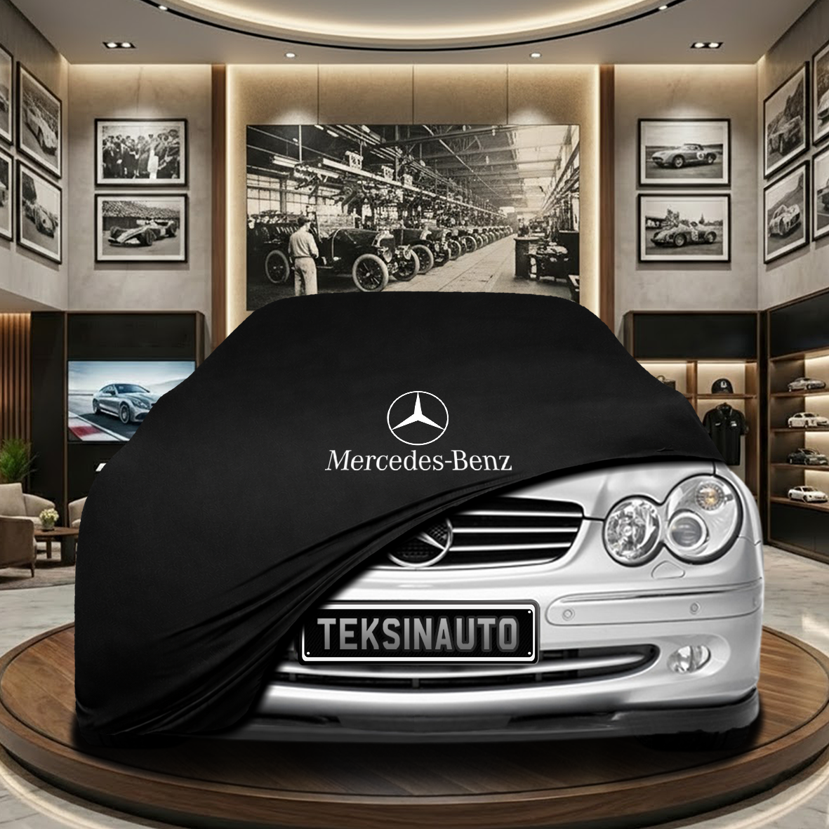 MERCEDES SL R230 2003-2008 Indoor Car Cover Custom Fit, Black, Gray, Blue, Red Color