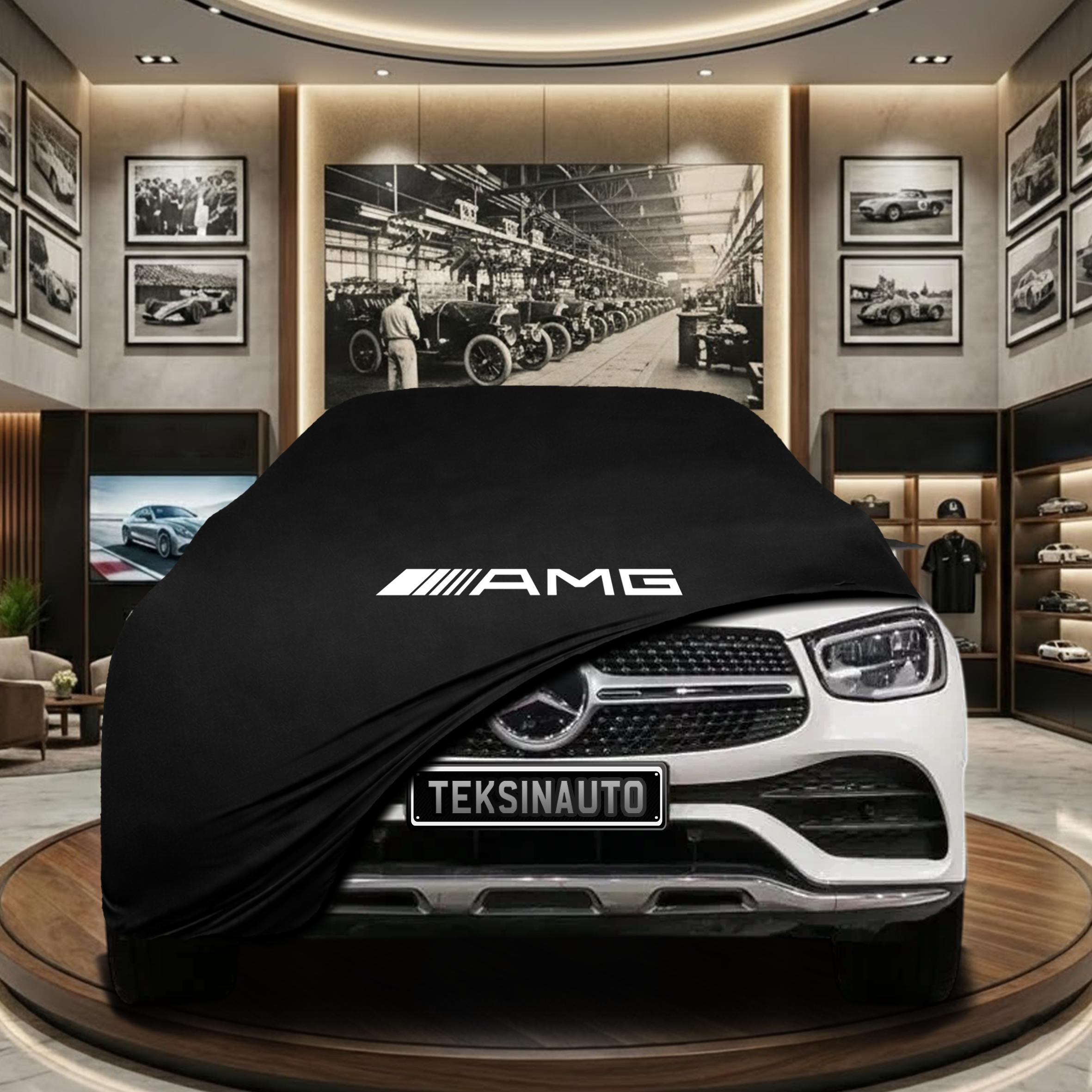 MERCEDES GLC COUPE C253 2016-2022 Indoor Car Cover Custom Fit, Black, Gray, Blue, Red Color