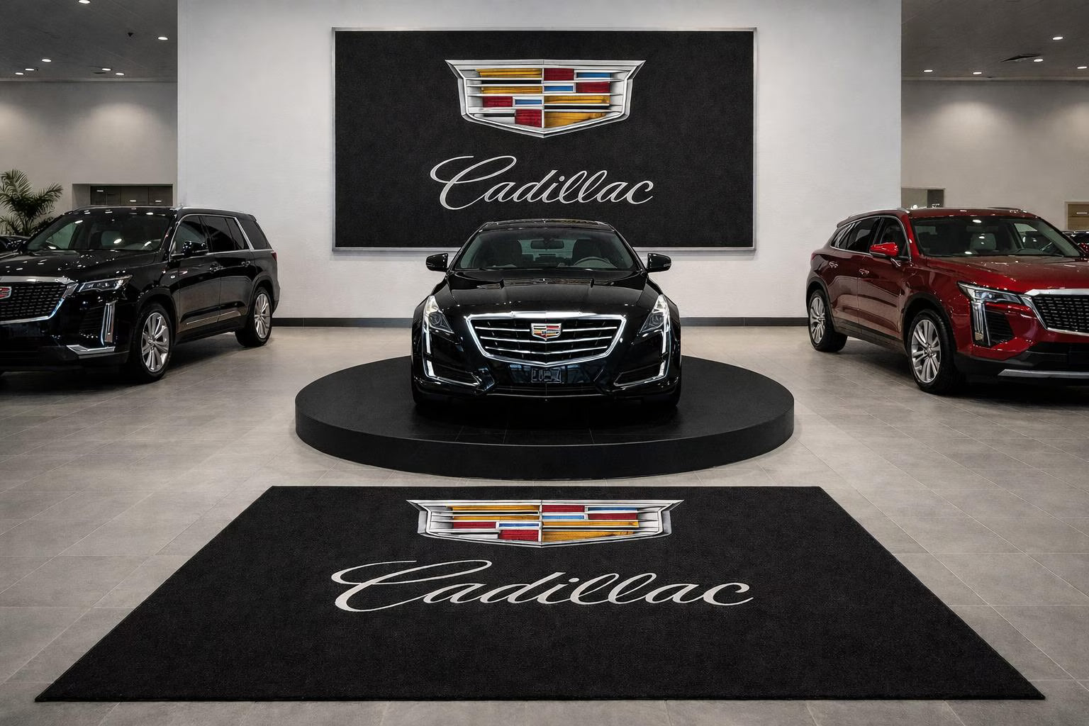 Cadillac Premium Luxury Rug (60x87) INCH (150x220) cm Home, Garage & Display Carpet Auto Area Carpet, Car Garage Decor,Car Floor Mat