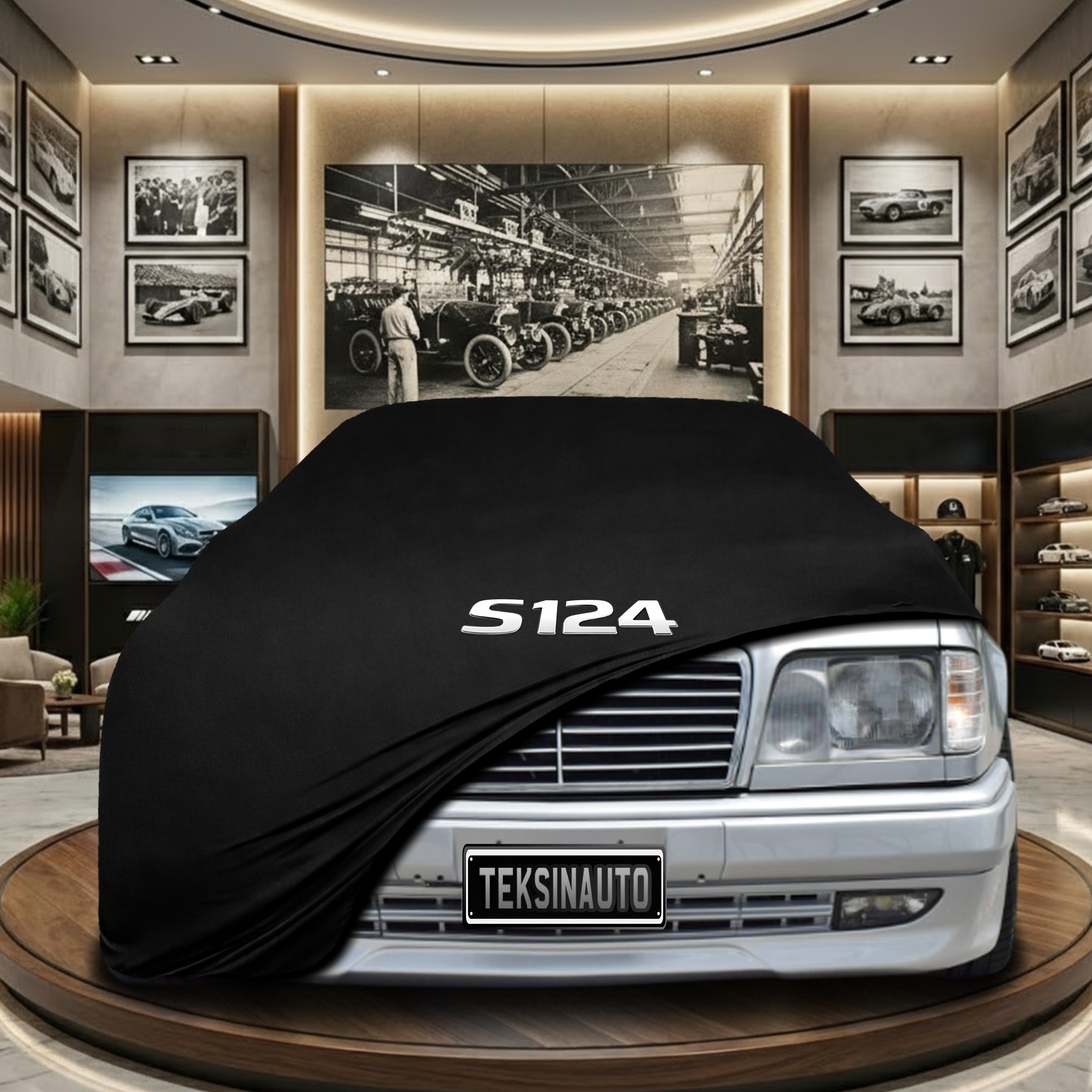 MERCEDES E S124 SW 1984-1995 Indoor Car Cover Custom Fit, Black, Gray, Blue, Red Color